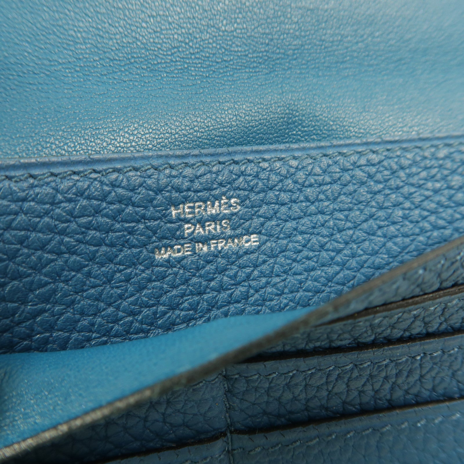 HERMES Clemence皮革Dogon MM長錢包Colvert