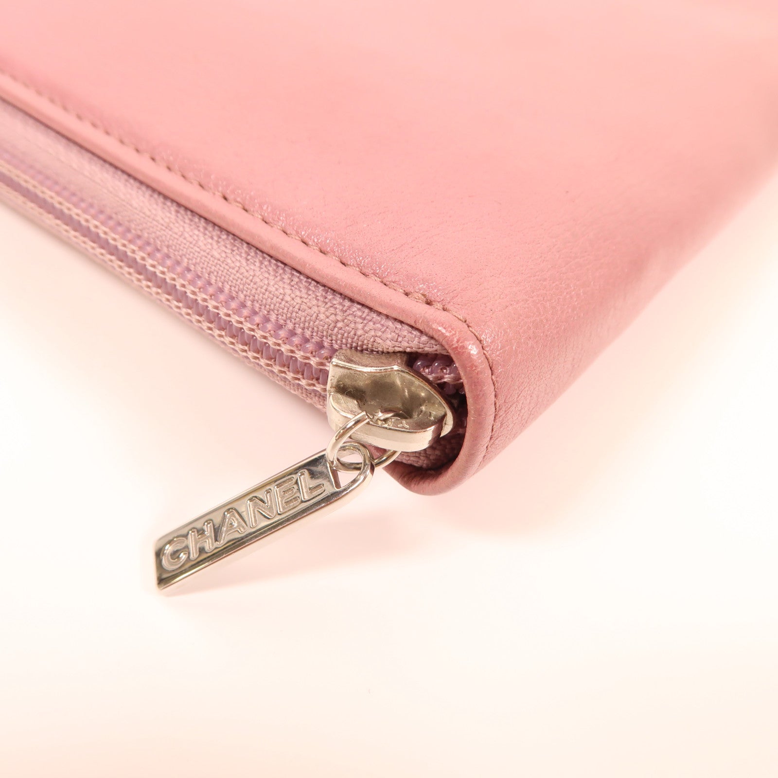 CHANEL 牛皮皮革Zipper Long Wallet長錢包