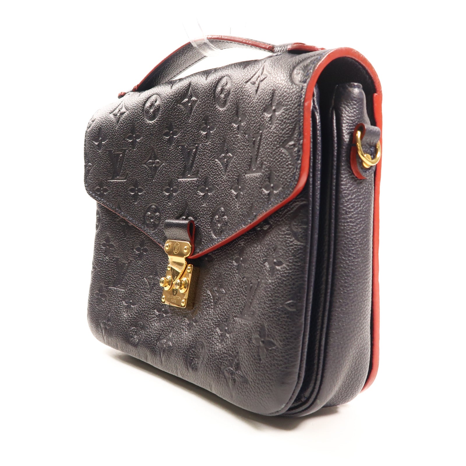 LOUIS VUITTON Monogram Empreinte Pochette Metis金扣手挽肩背兩用袋