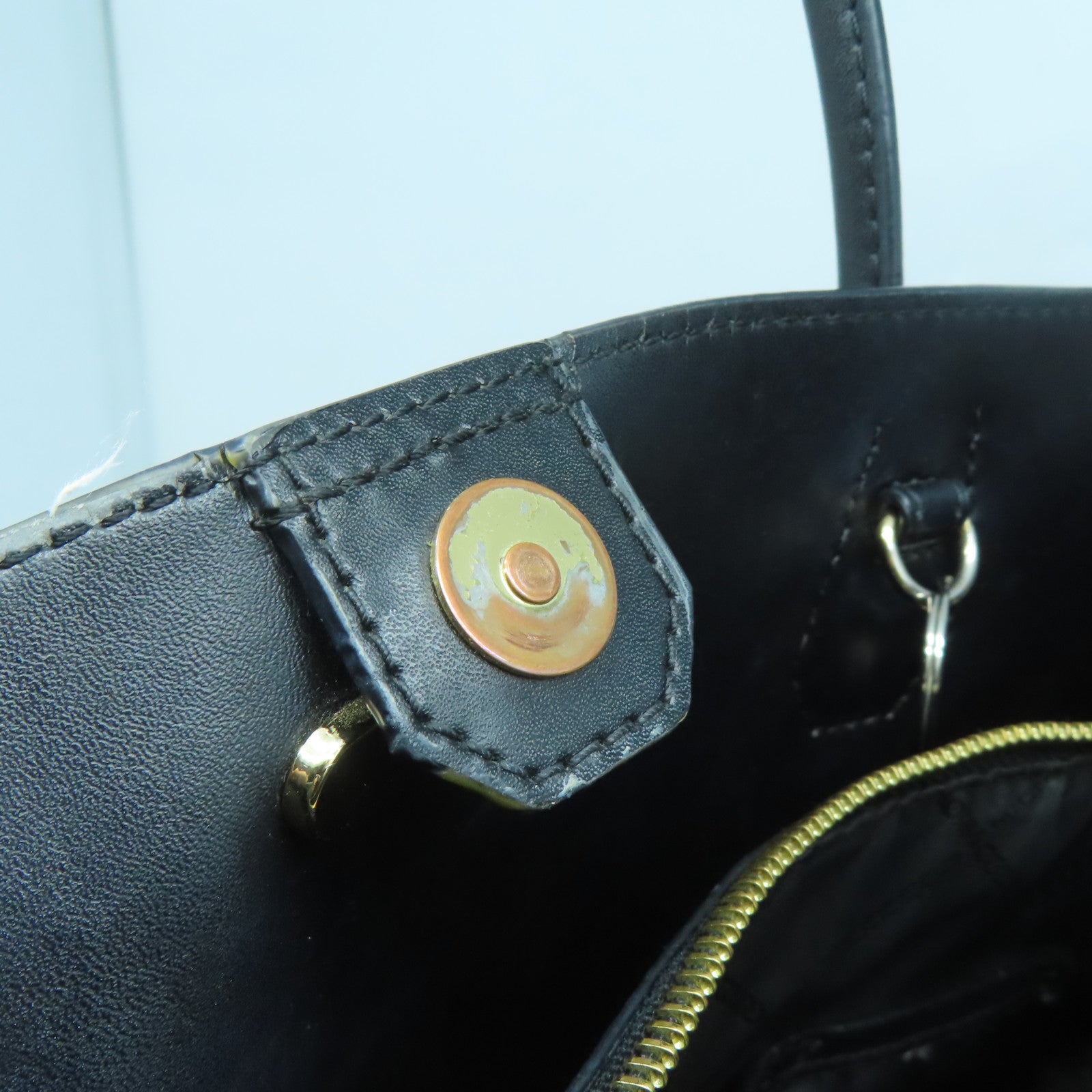 Michael Kors 【激減優惠】牛皮皮革Tote Bag金扣肩背袋黑色
