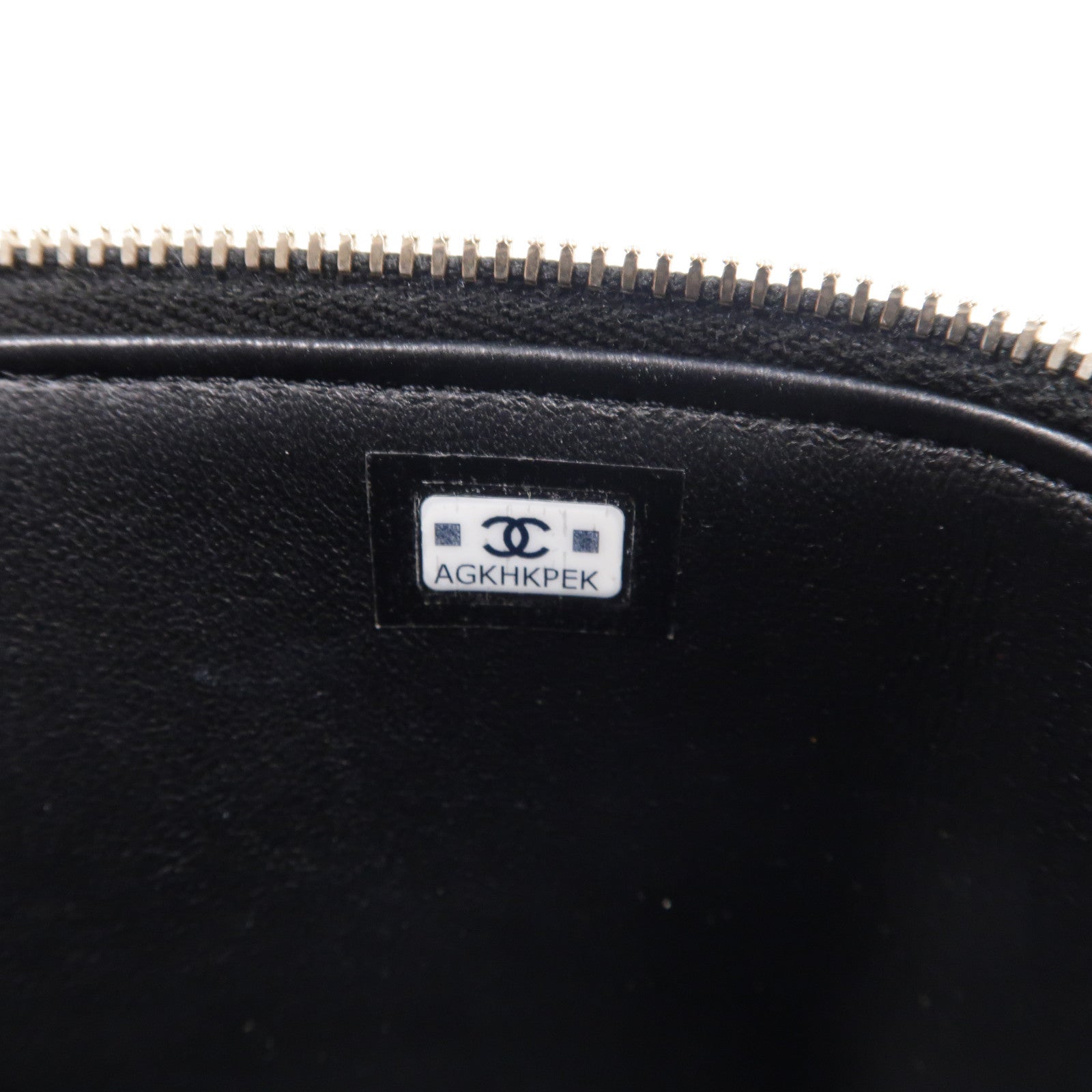 CHANEL 菱格羊皮皮革Vanity Case金扣鏈帶肩背袋黑色