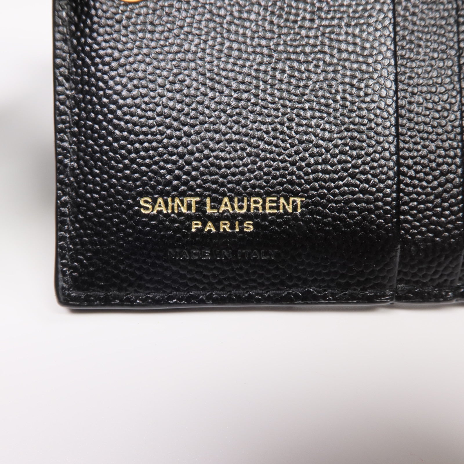 SAINT LAURENT 牛皮皮革Wallet金扣錢包