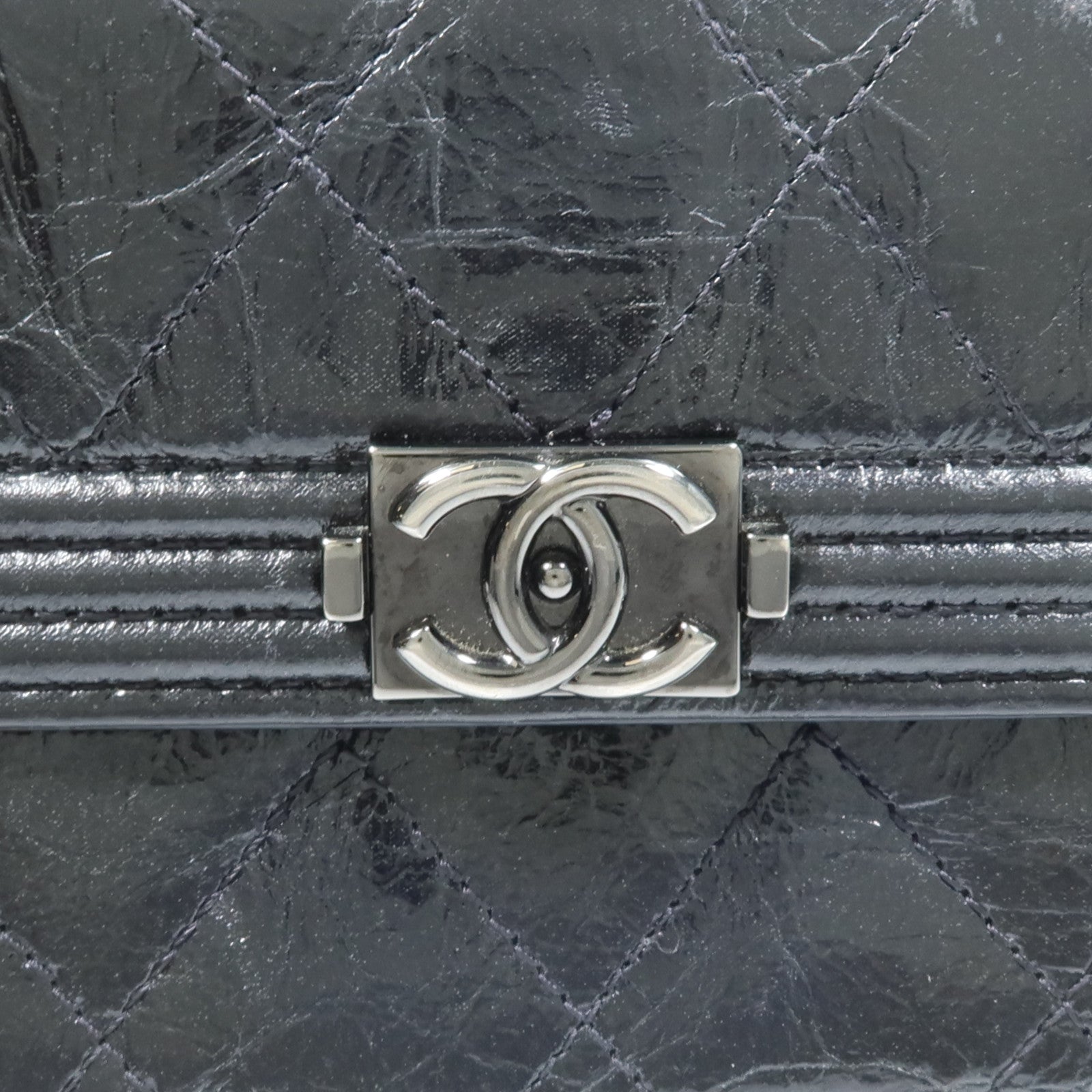 CHANEL 牛皮皮革Boy Long Wallet長錢包
