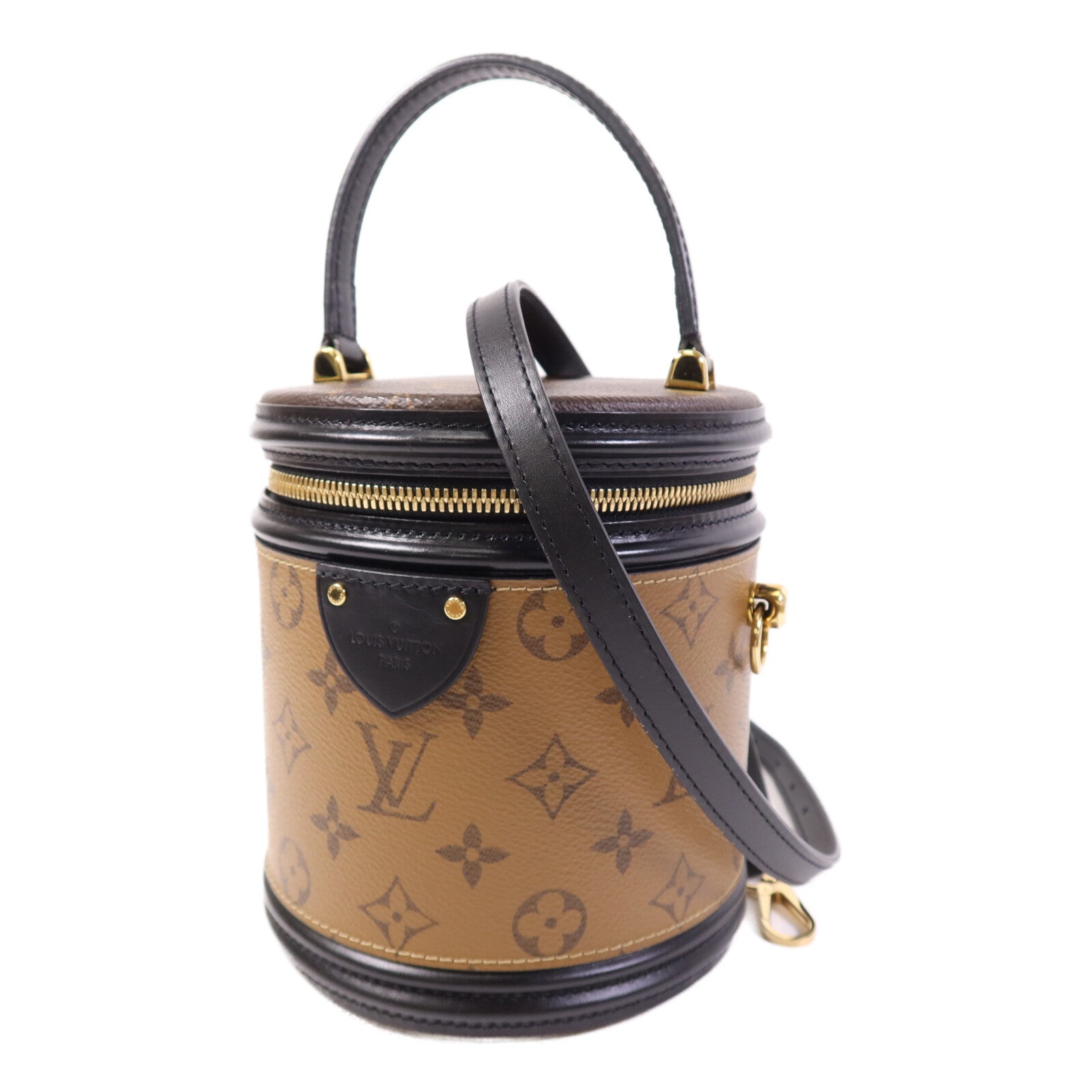 LOUIS VUITTON Monogram Reverse Cannes金扣手挽肩背兩用袋