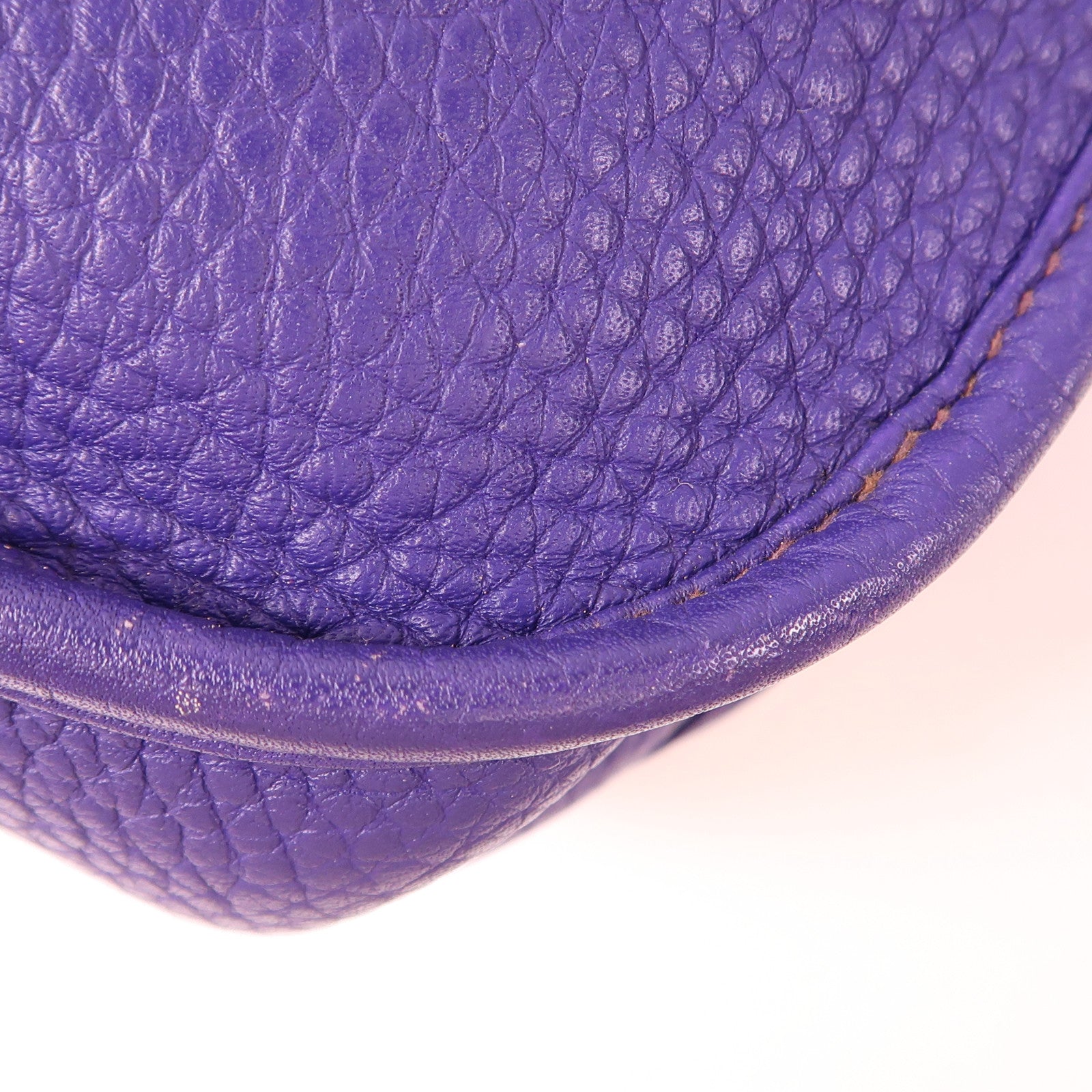 HERMES Clemence皮革Evelyne PM銀扣肩背袋Iris