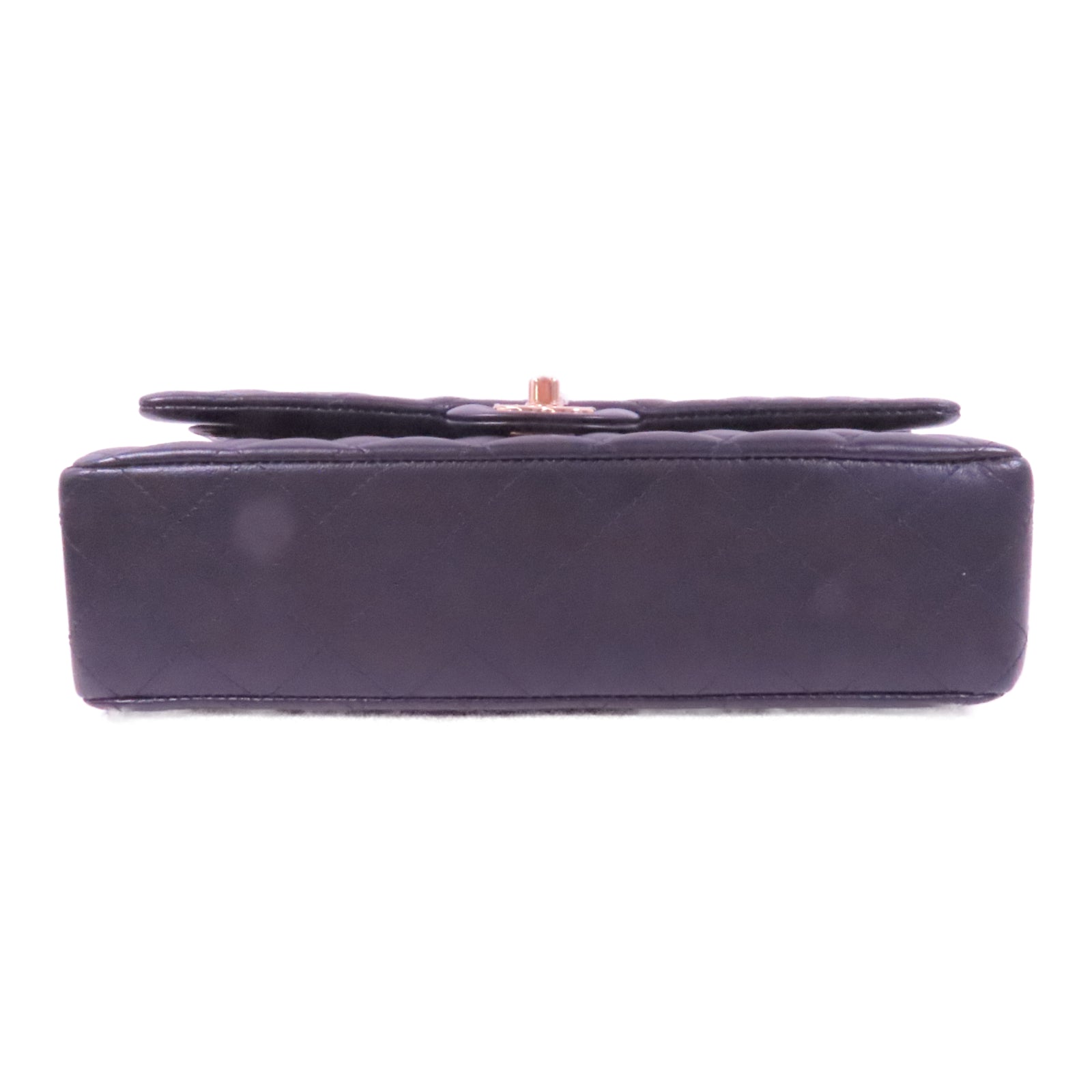 CHANEL 菱格羊皮皮革Classic 25金扣鏈帶肩背袋黑色