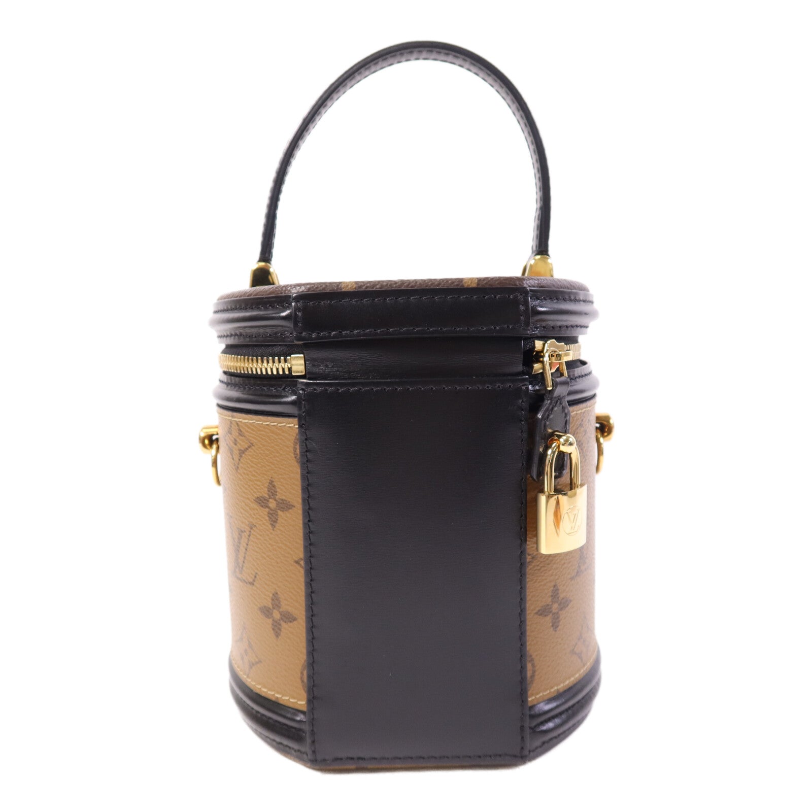 LOUIS VUITTON Monogram Reverse Cannes金扣手挽肩背兩用袋