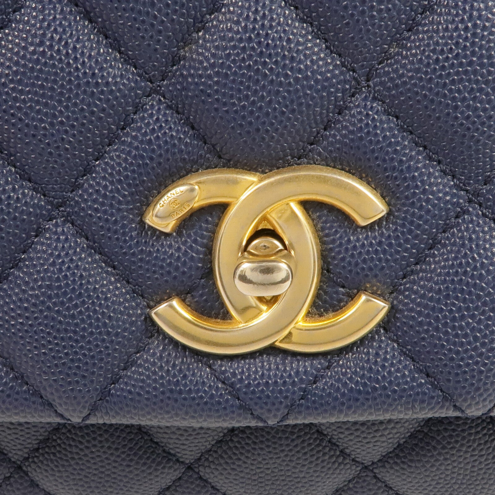 CHANEL 蜥蝪/牛皮皮革Coco Handle Medium金扣手挽肩背兩用袋