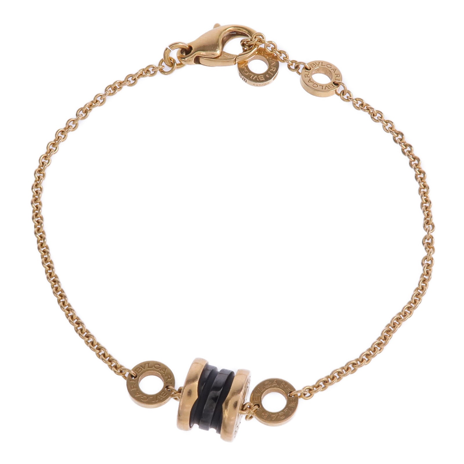 BVLGARI 18K玫瑰金/陶瓷B.zero 1 Bracelet手鏈