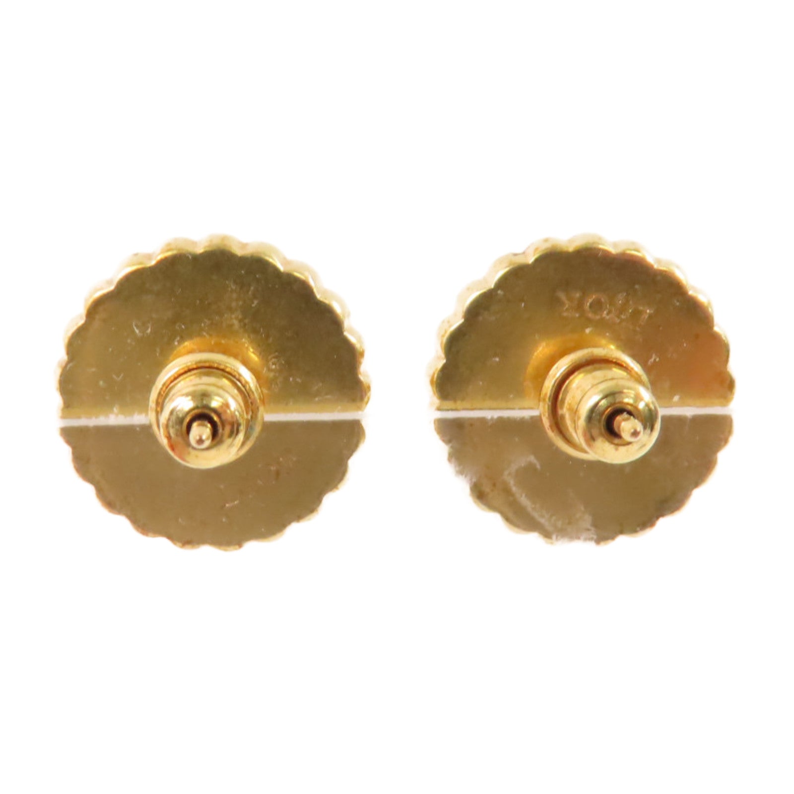 Dior 金屬/水鑽Dior Earrings金扣耳環粉紅色/金色