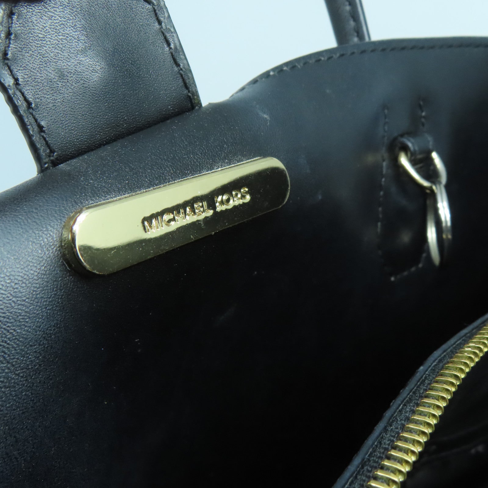 Michael Kors 【激減優惠】牛皮皮革Tote Bag金扣肩背袋黑色