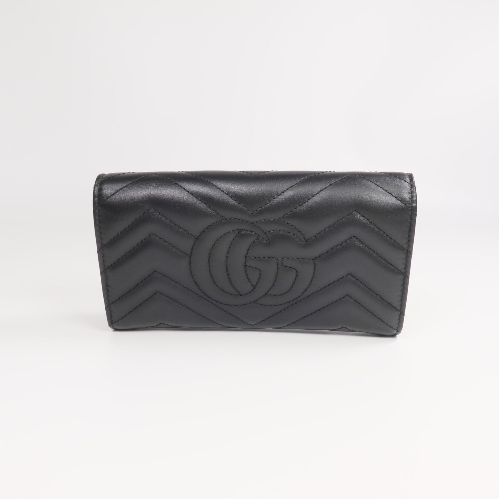 GUCCI 牛皮皮革GG Marmont Long Wallet金扣長錢包
