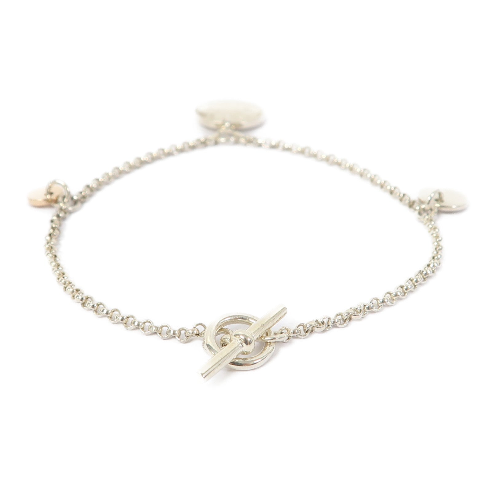 HERMES 925純銀/18K玫瑰金Bracelet手鏈