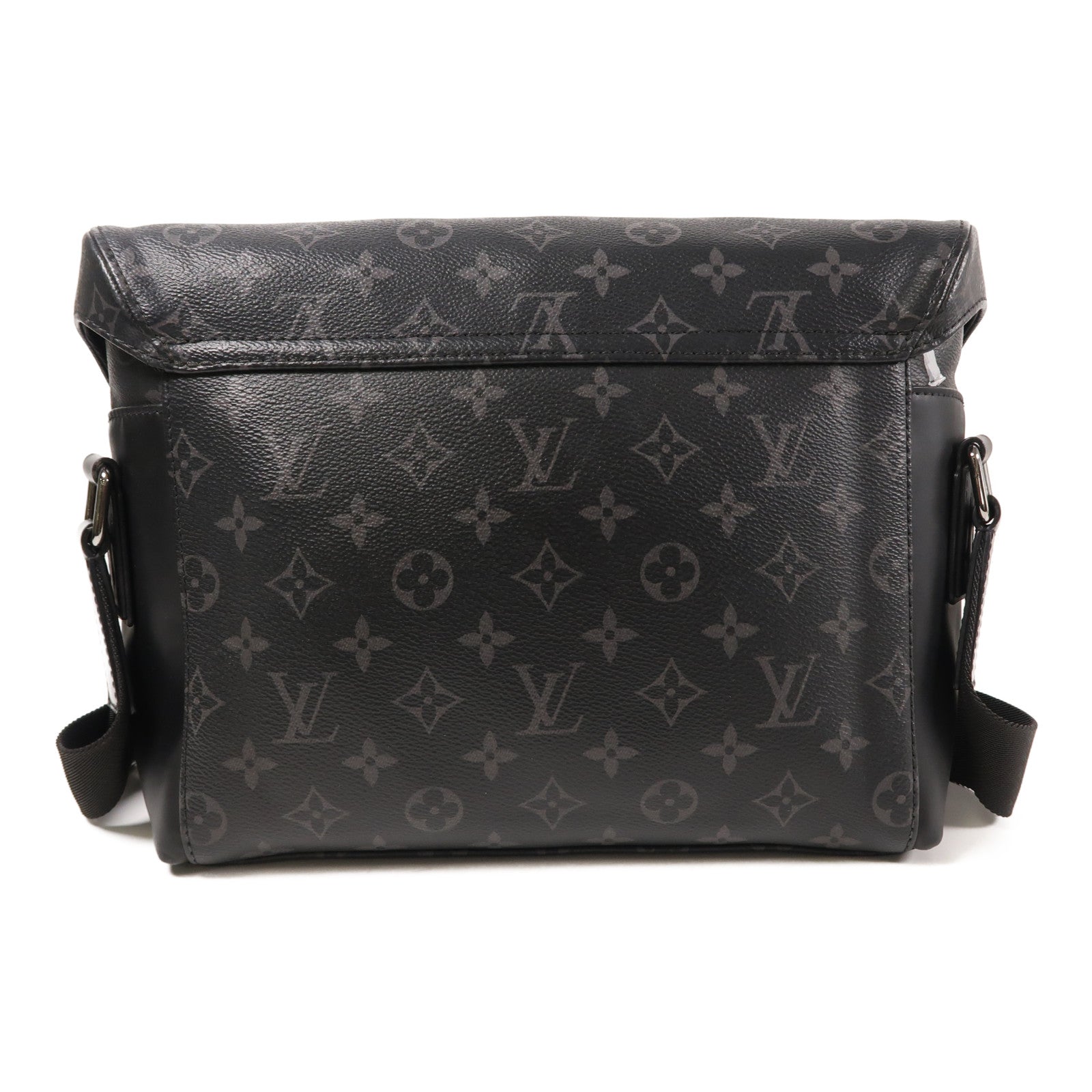 LOUIS VUITTON Monogram Eclipse Messenger PM Voyager銀扣肩背袋