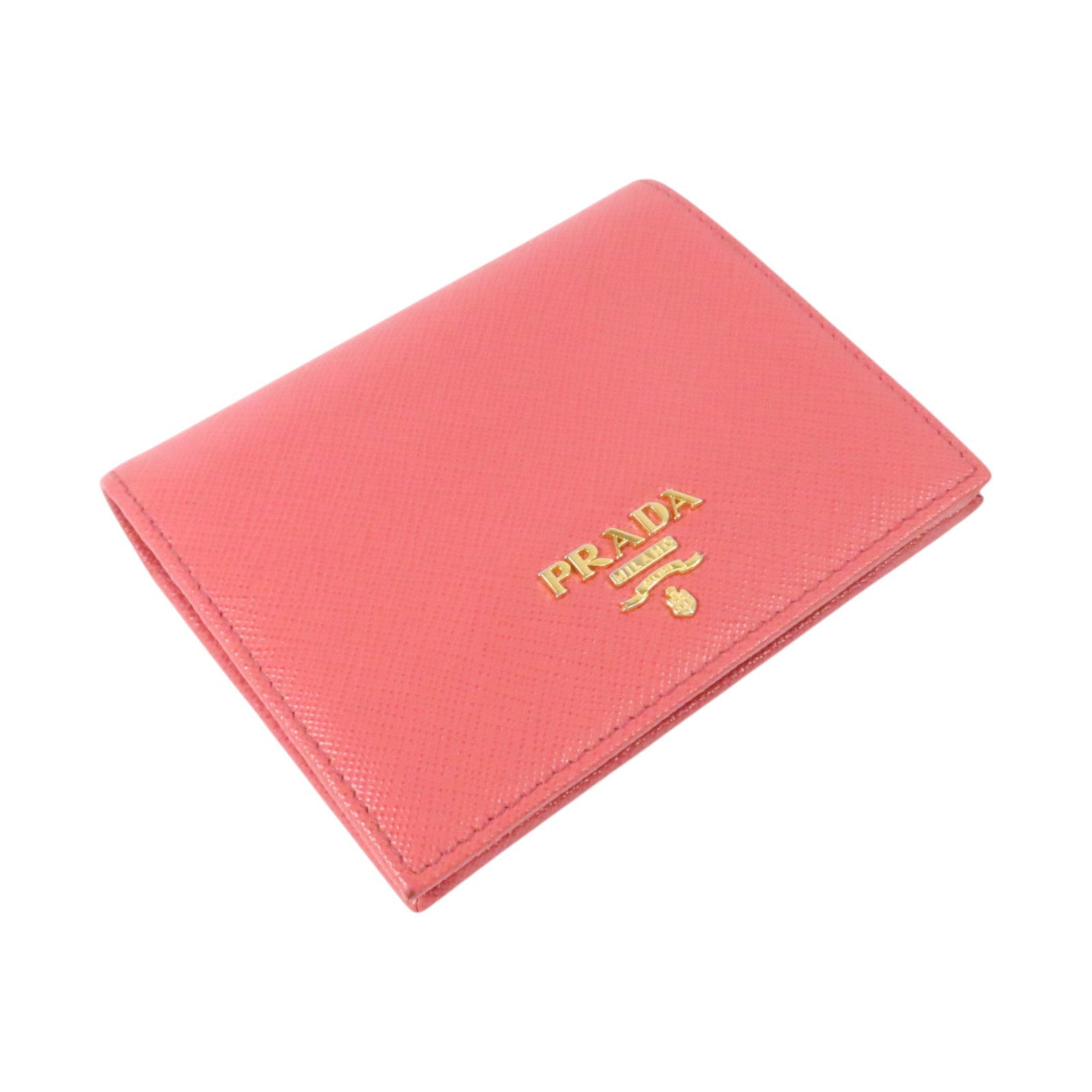 PRADA Saffiano皮革Wallet金扣錢包
