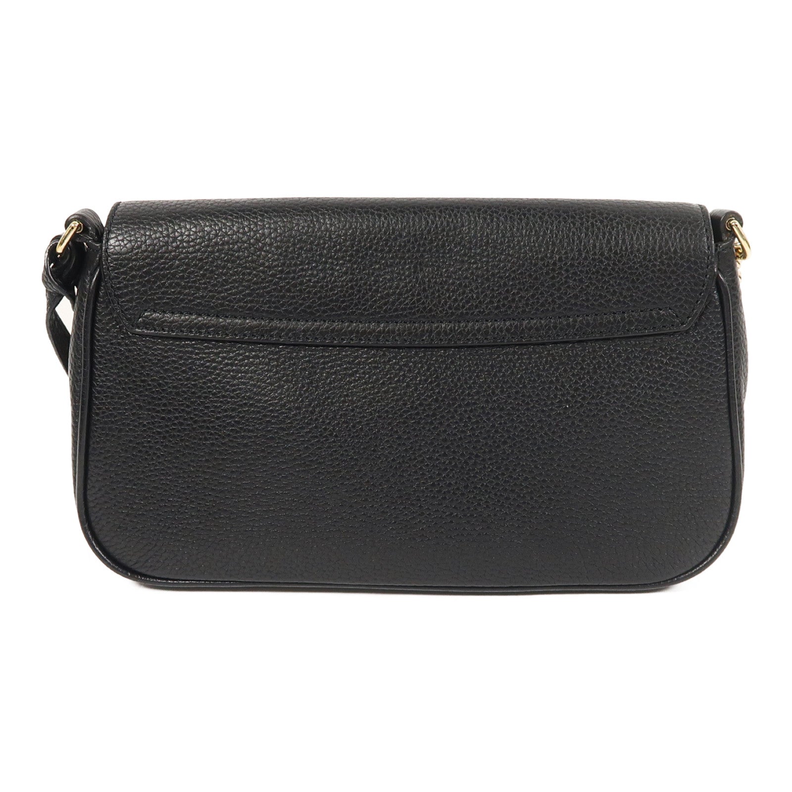 GUCCI 牛皮皮革Shoulder Bag銀扣鏈帶肩背袋黑色