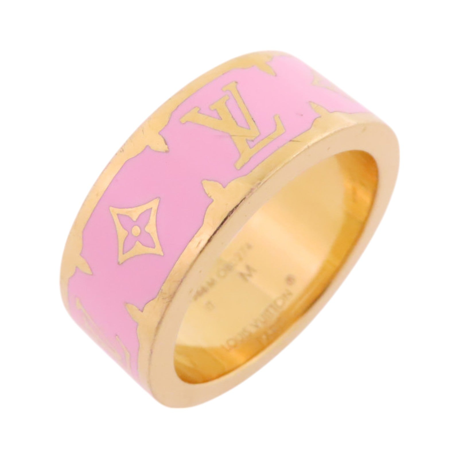 LOUIS VUITTON 金屬Nanogram Enamel M Size Ring戒指US#6