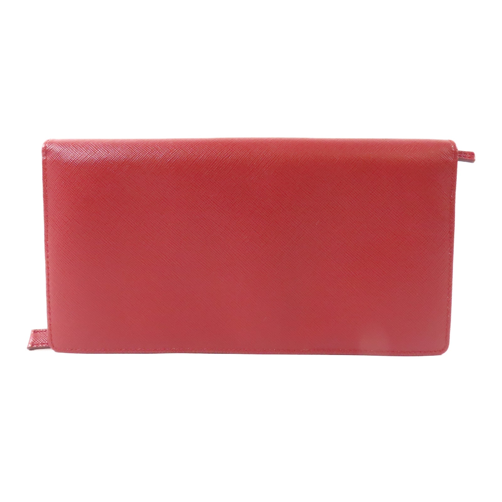 PRADA 【激減優惠】牛皮皮革Long Bifold Wallet銀扣長錢包