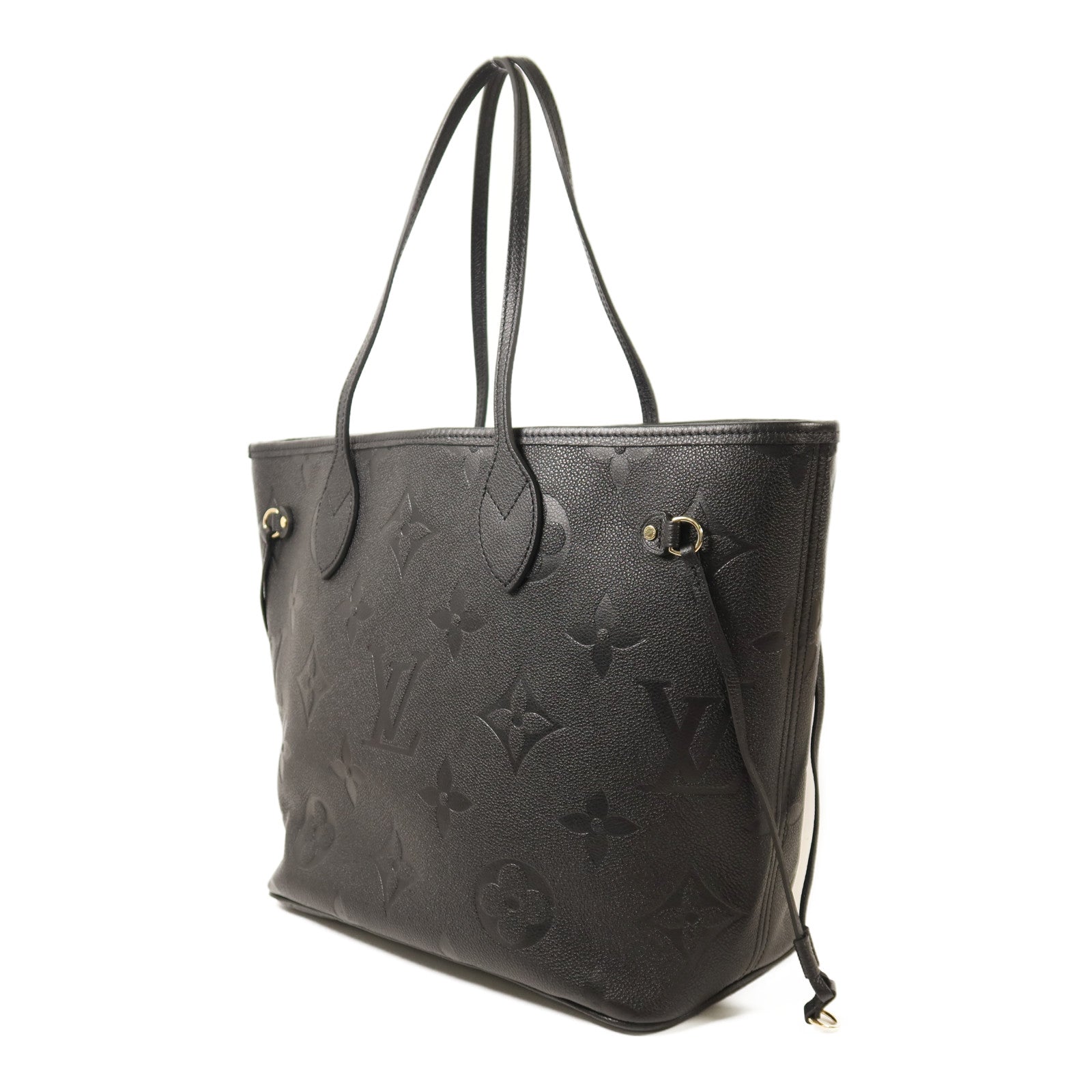 LOUIS VUITTON Monogram Empreinte Neverfull MM金扣手挽袋
