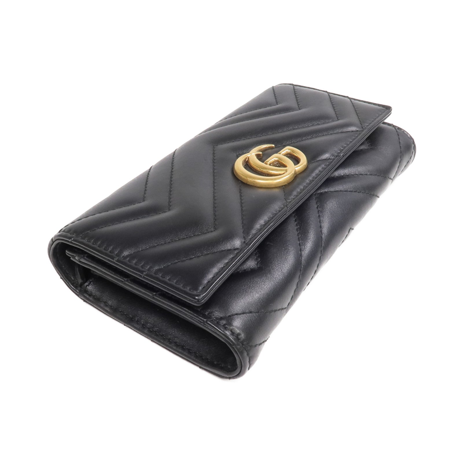 GUCCI 牛皮皮革GG Marmont Long Wallet金扣長錢包