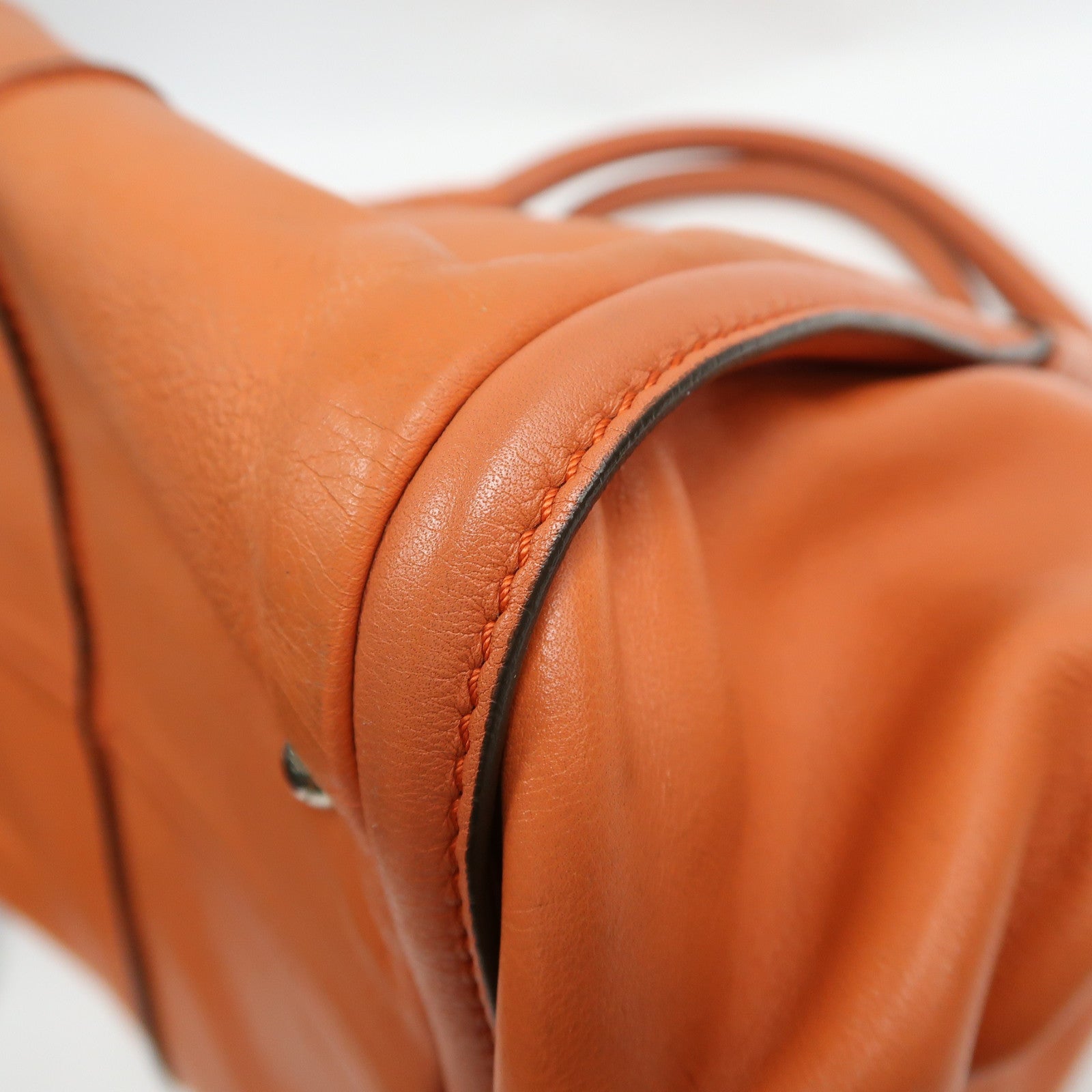 TOD'S (PRICE DOWN) SHW Hand Bag Calfskin Leather Orange
