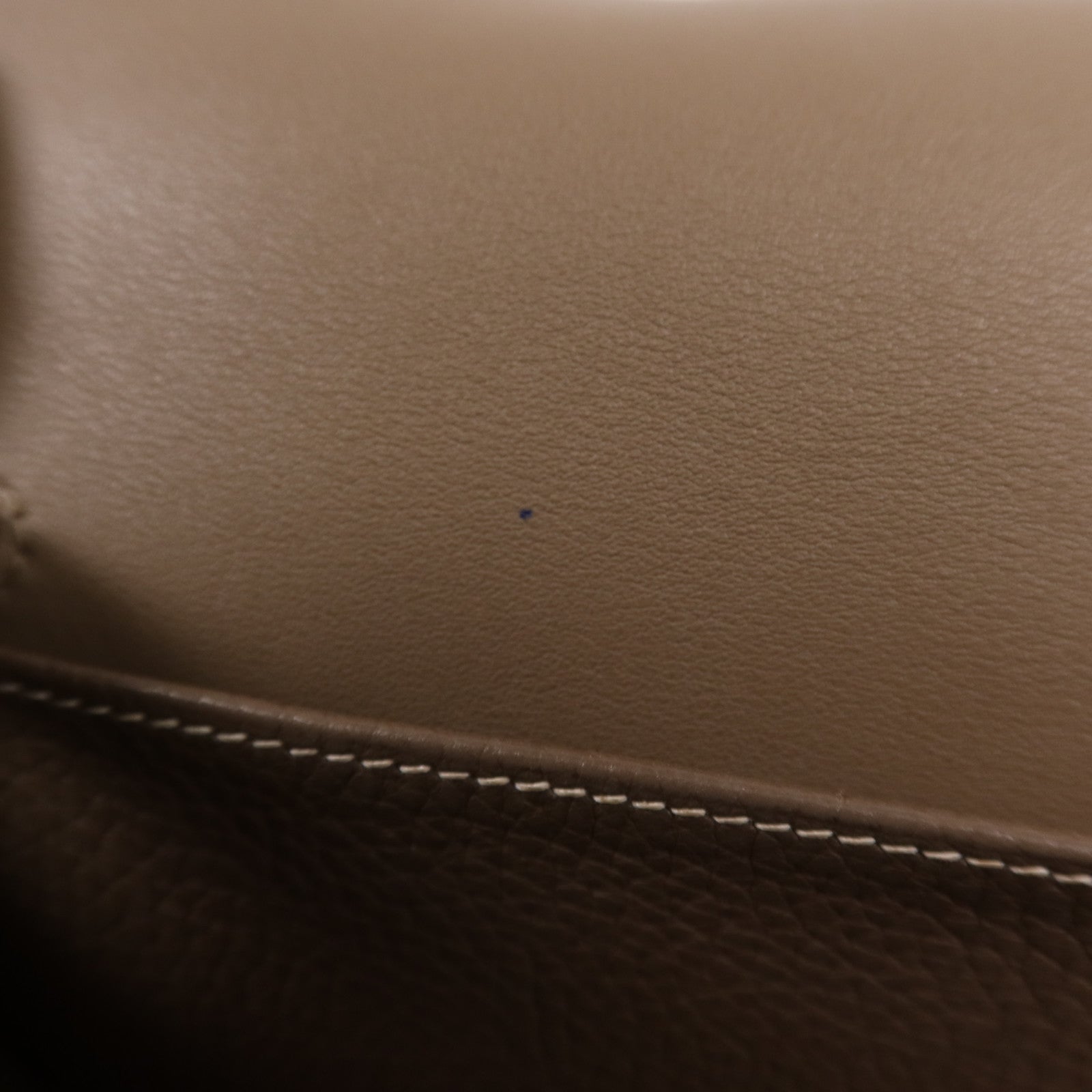 HERMES Clemence皮革Halzan 31銀扣手挽肩背兩用袋Etoupe