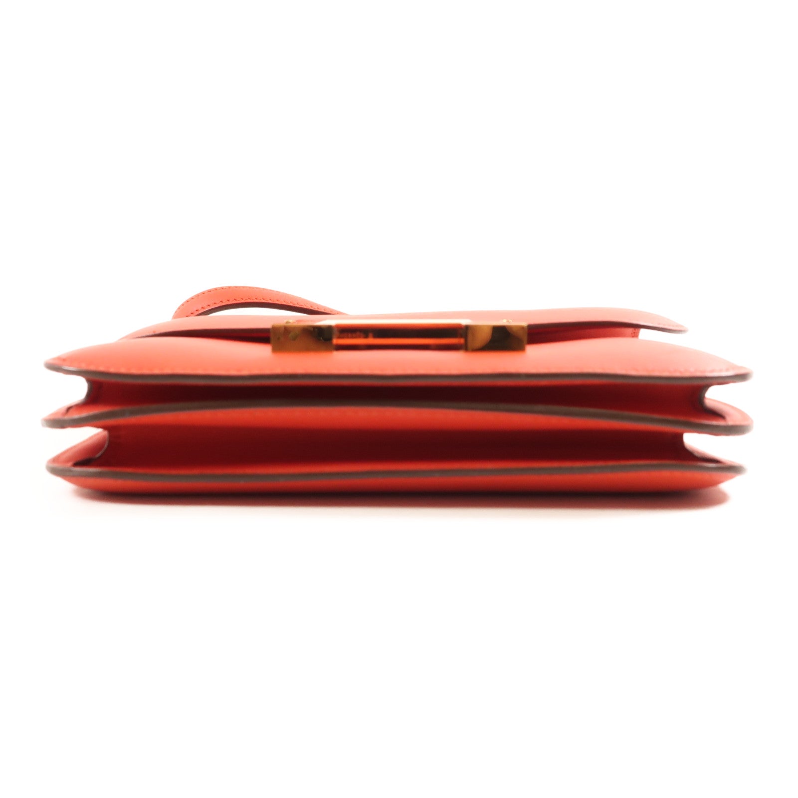 HERMES Swift皮革Constance Mini金扣肩背袋Rouge De Coeur