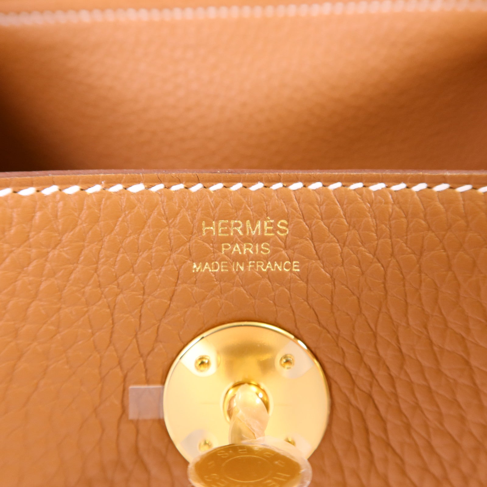HERMES Clemence皮革Lindy 26金扣肩背袋