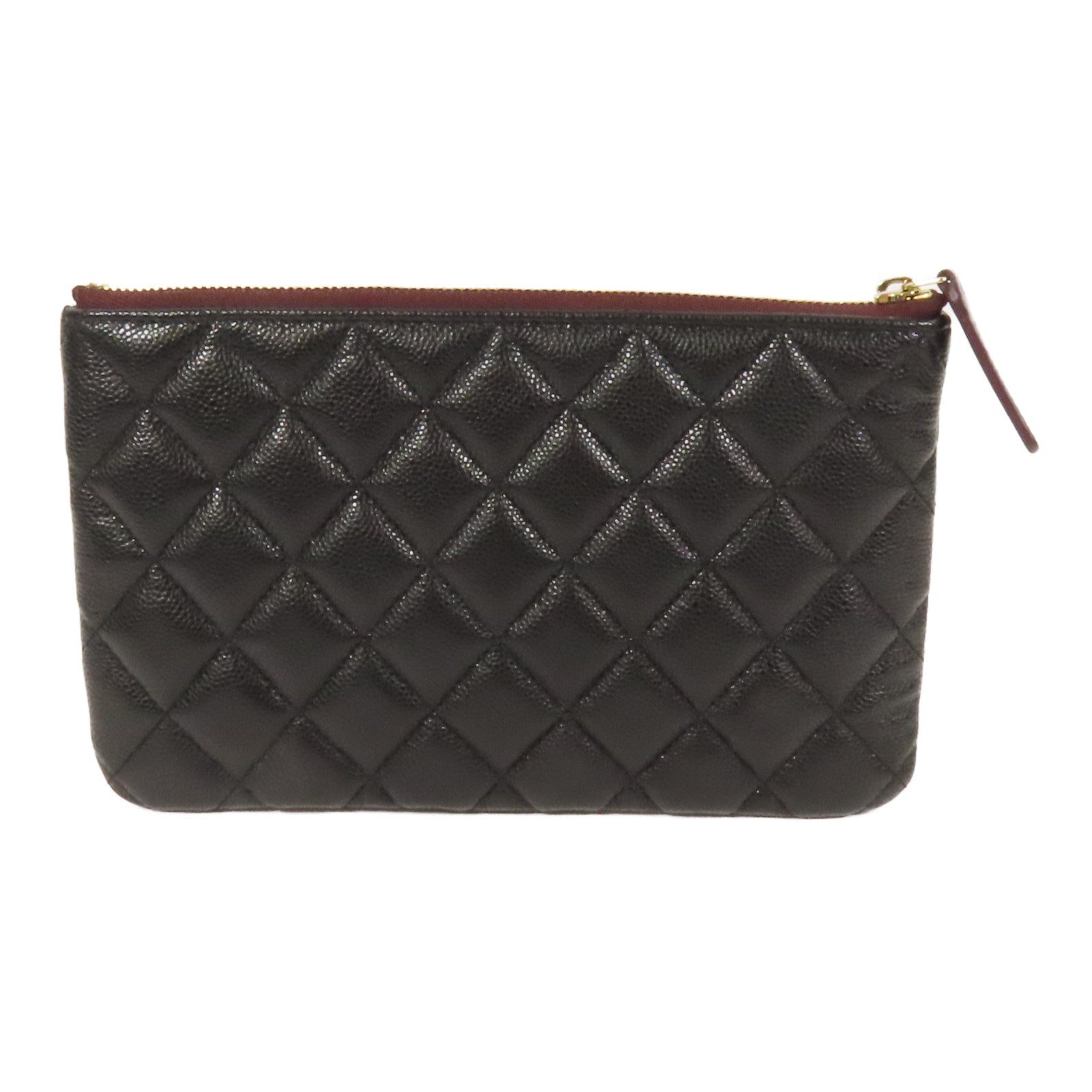 CHANEL 牛皮皮革Pouch金扣手拿包