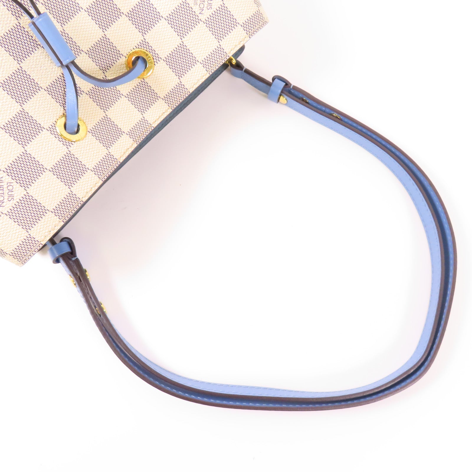 LOUIS VUITTON Damier Azur Neo Noe金扣肩背袋