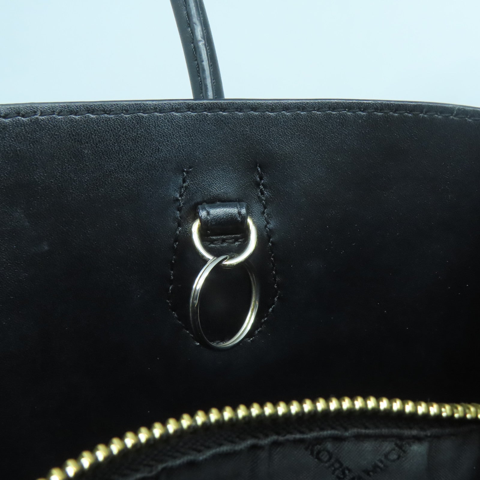 Michael Kors 【激減優惠】牛皮皮革Tote Bag金扣肩背袋黑色