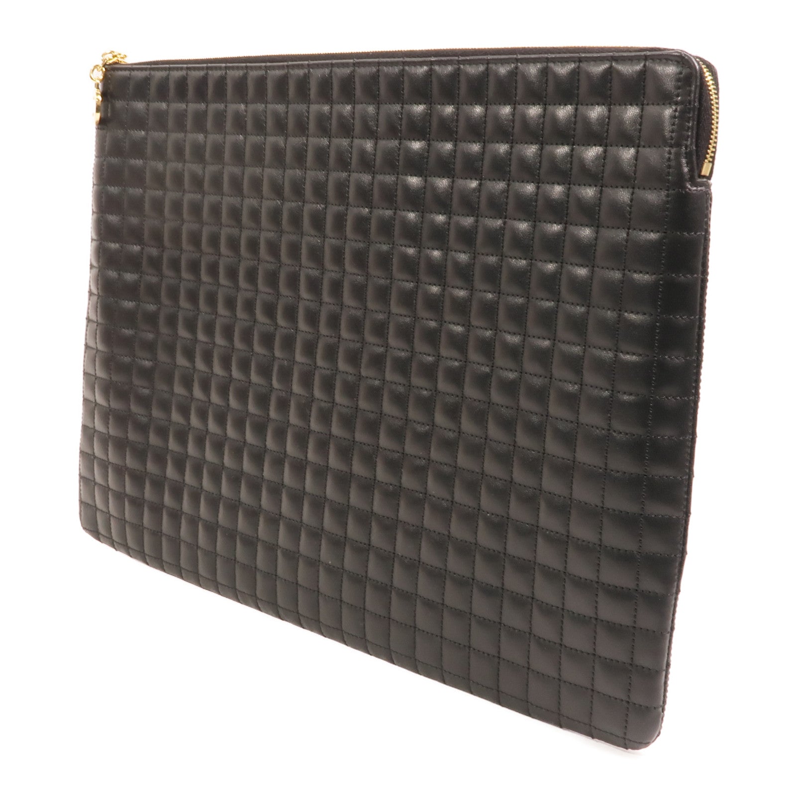 CELINE 牛皮皮革C charm Clutch Bag金扣手提包