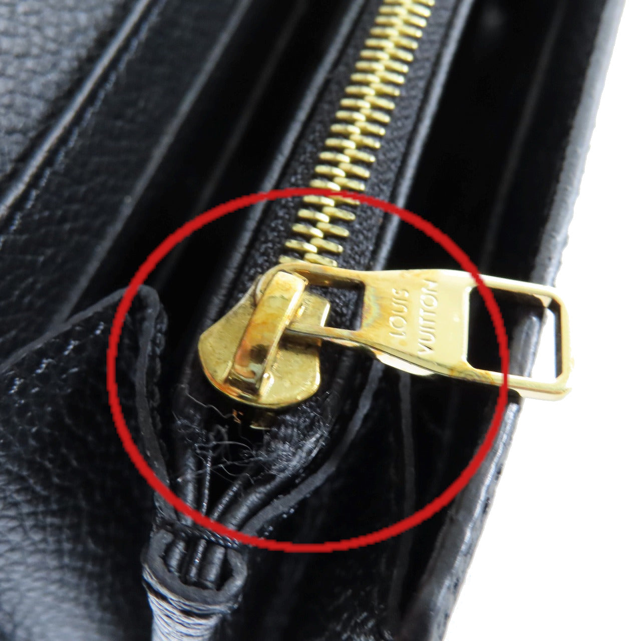 LOUIS VUITTON Monogram Empreinte Sarah Continental Long Wallet金扣長錢包黑色