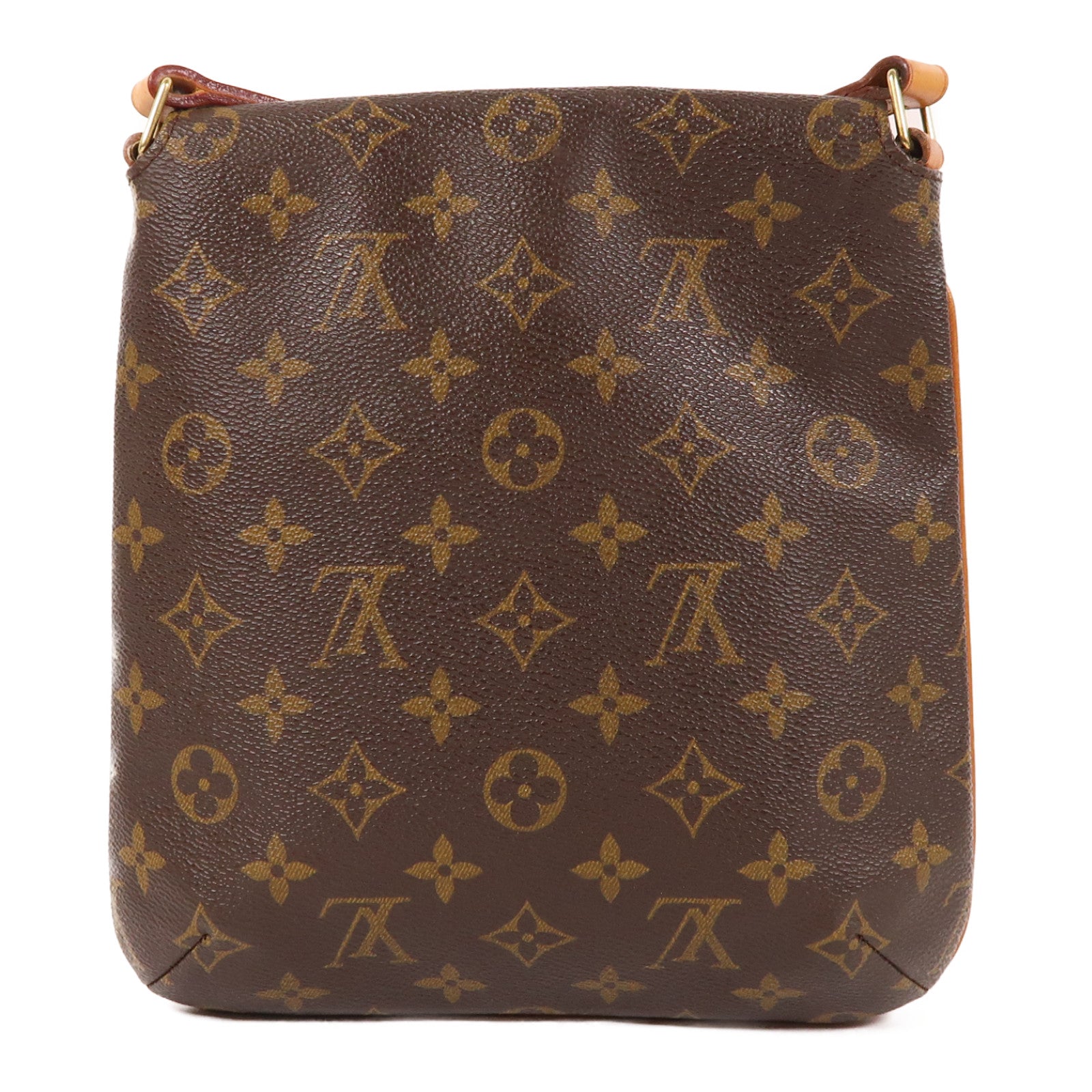 LOUIS VUITTON Monogram Musette Salsa金扣肩背袋棕色