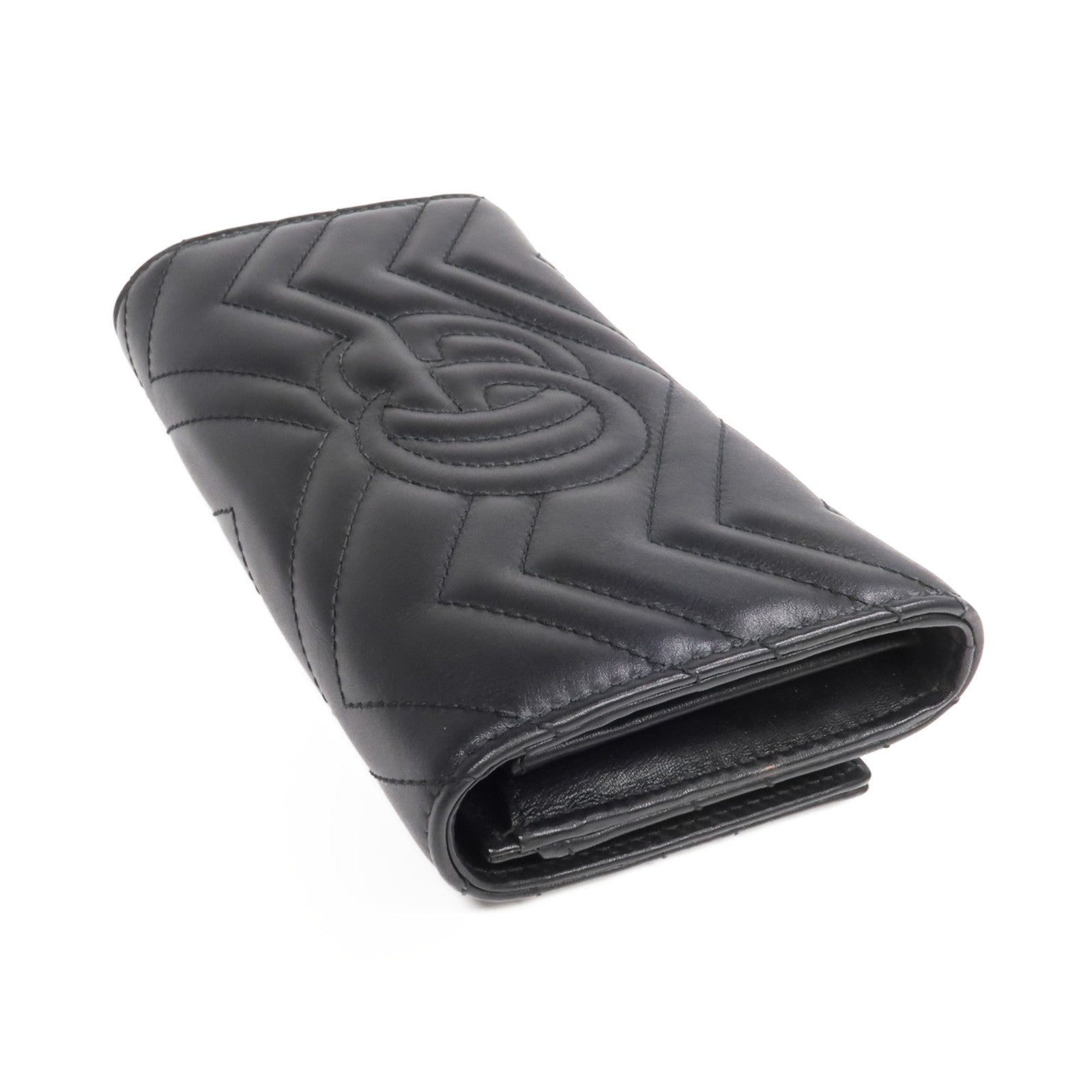 GUCCI 牛皮皮革GG Marmont Long Wallet金扣長錢包
