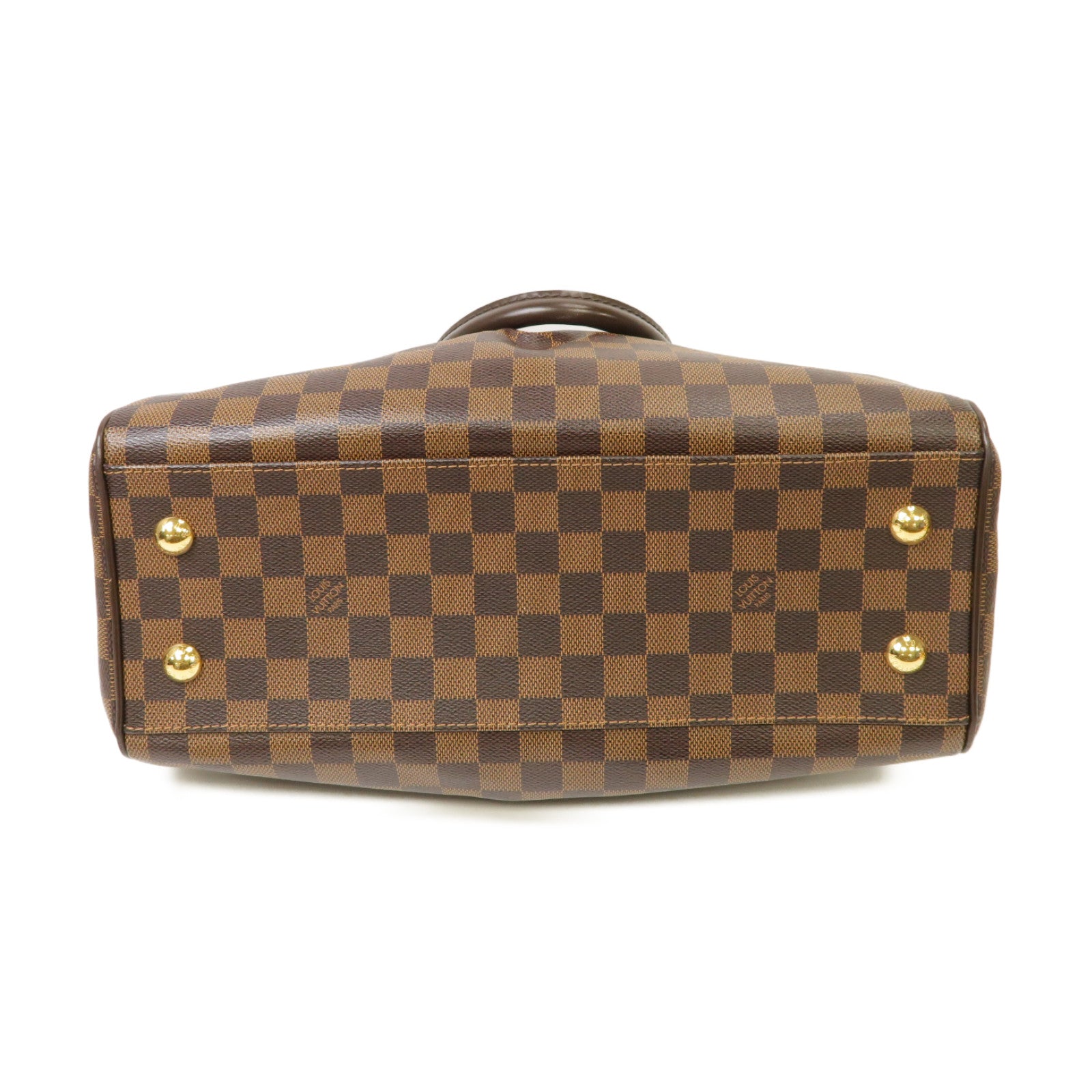 LOUIS VUITTON 【激減優惠】Damier Trevi PM金扣手挽肩背兩用袋棕色
