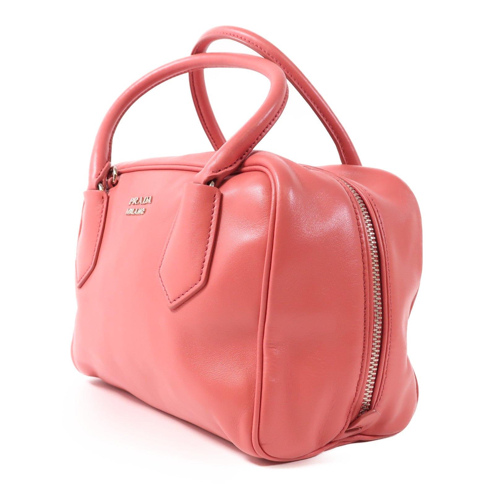 PRADA 牛皮皮革2 Way Shoulder銀扣手挽肩背兩用袋