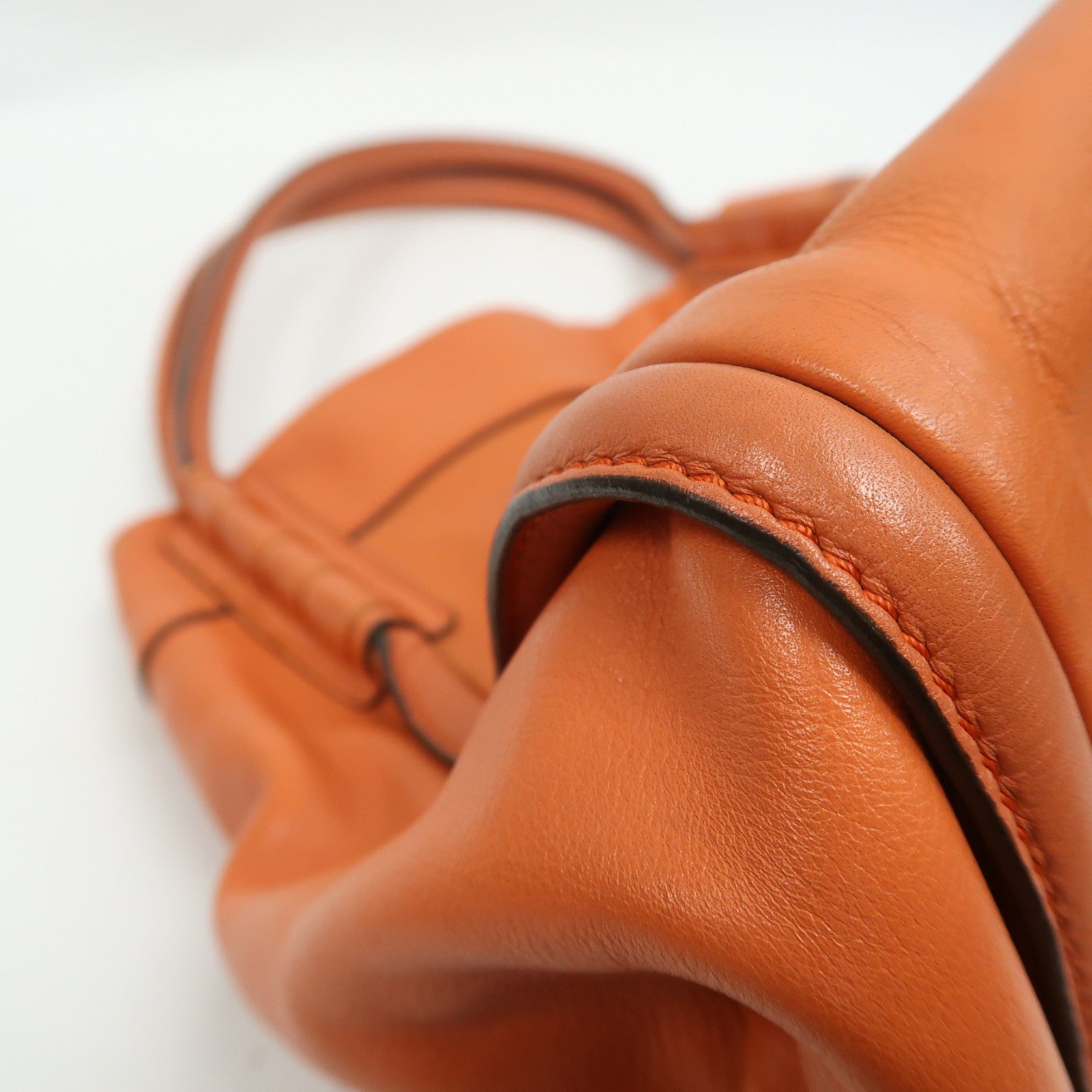 TOD'S (PRICE DOWN) SHW Hand Bag Calfskin Leather Orange