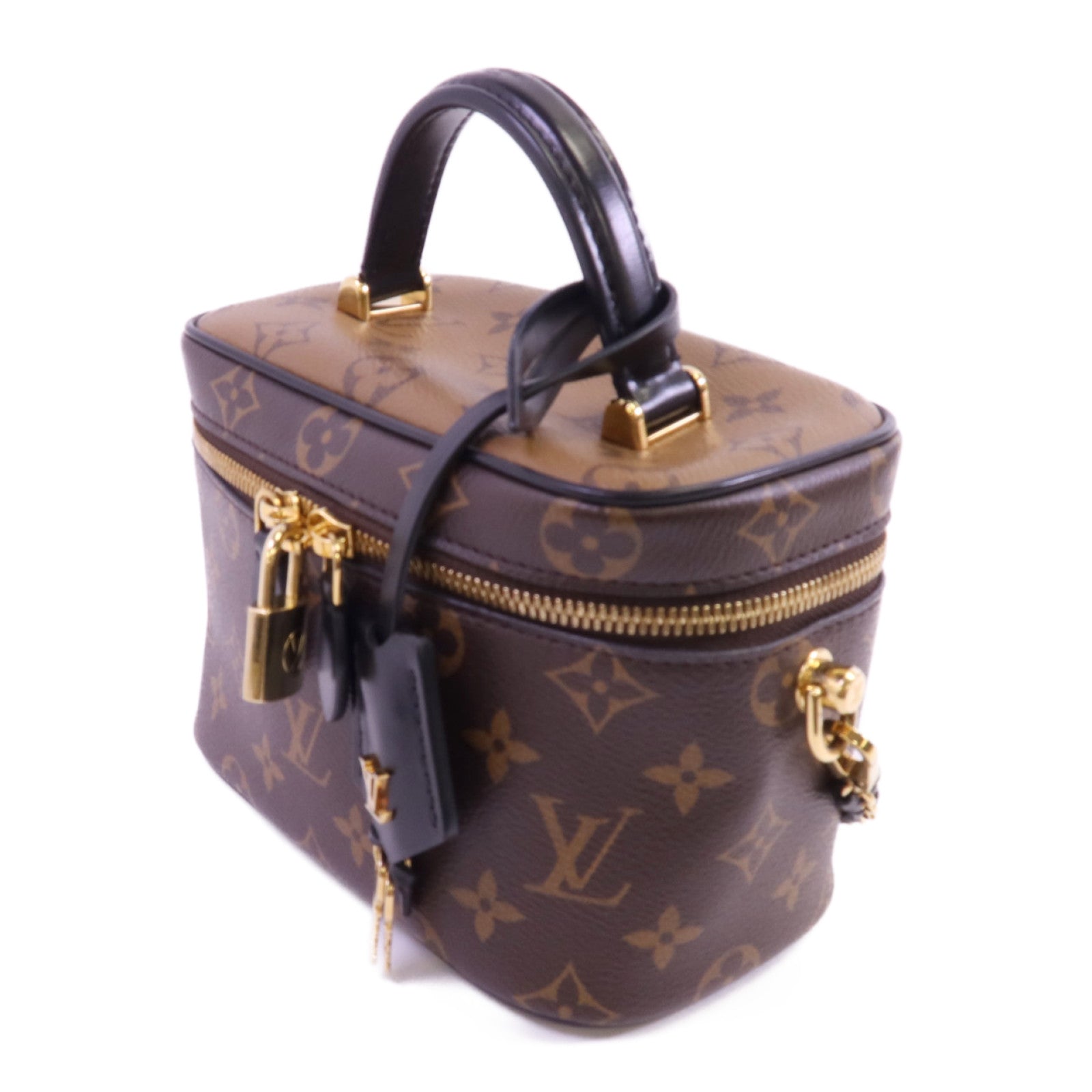 LOUIS VUITTON 【激減優惠】Monogram Reverse Vanity PM金扣鏈帶手挽肩背兩用袋