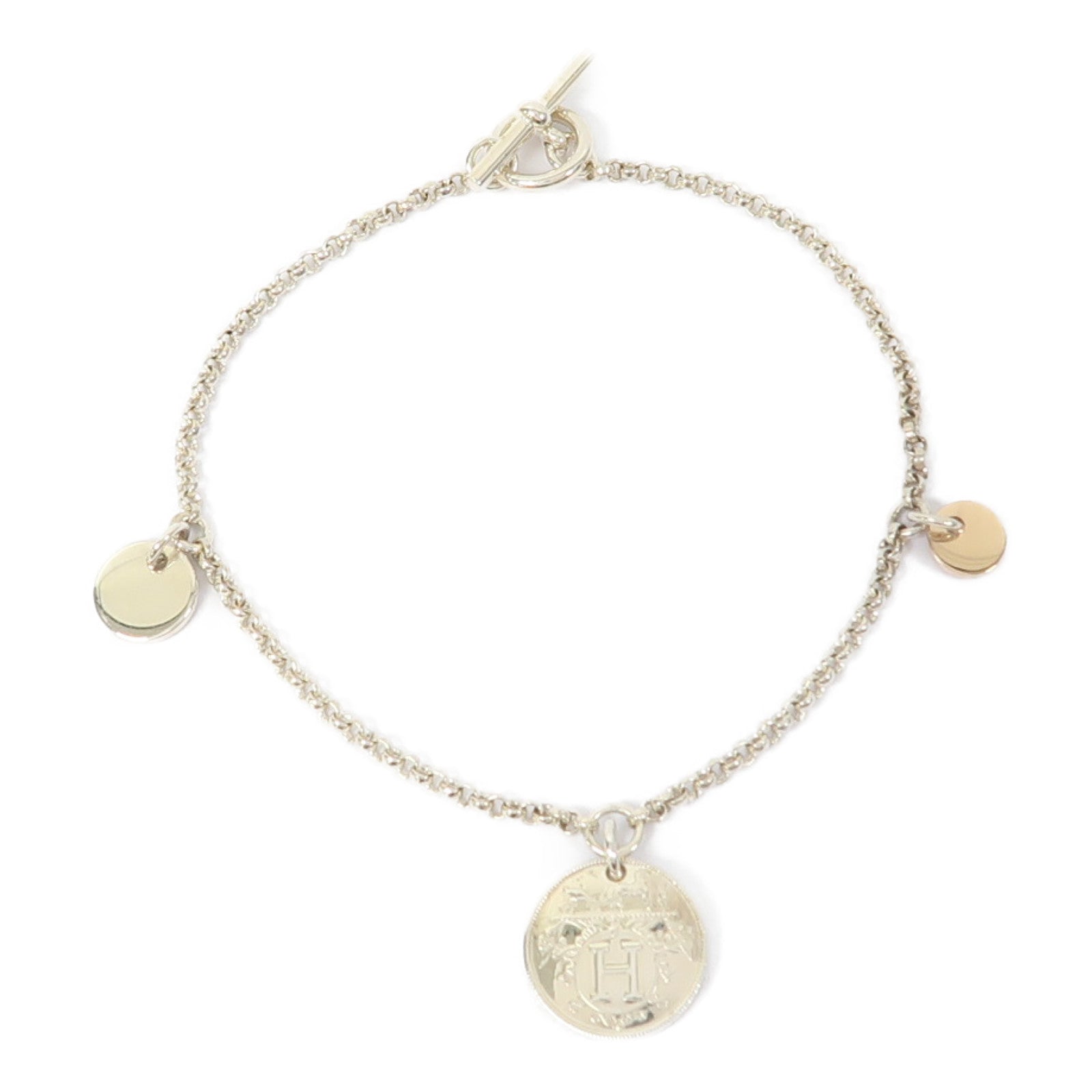 HERMES 925純銀/18K玫瑰金Bracelet手鏈