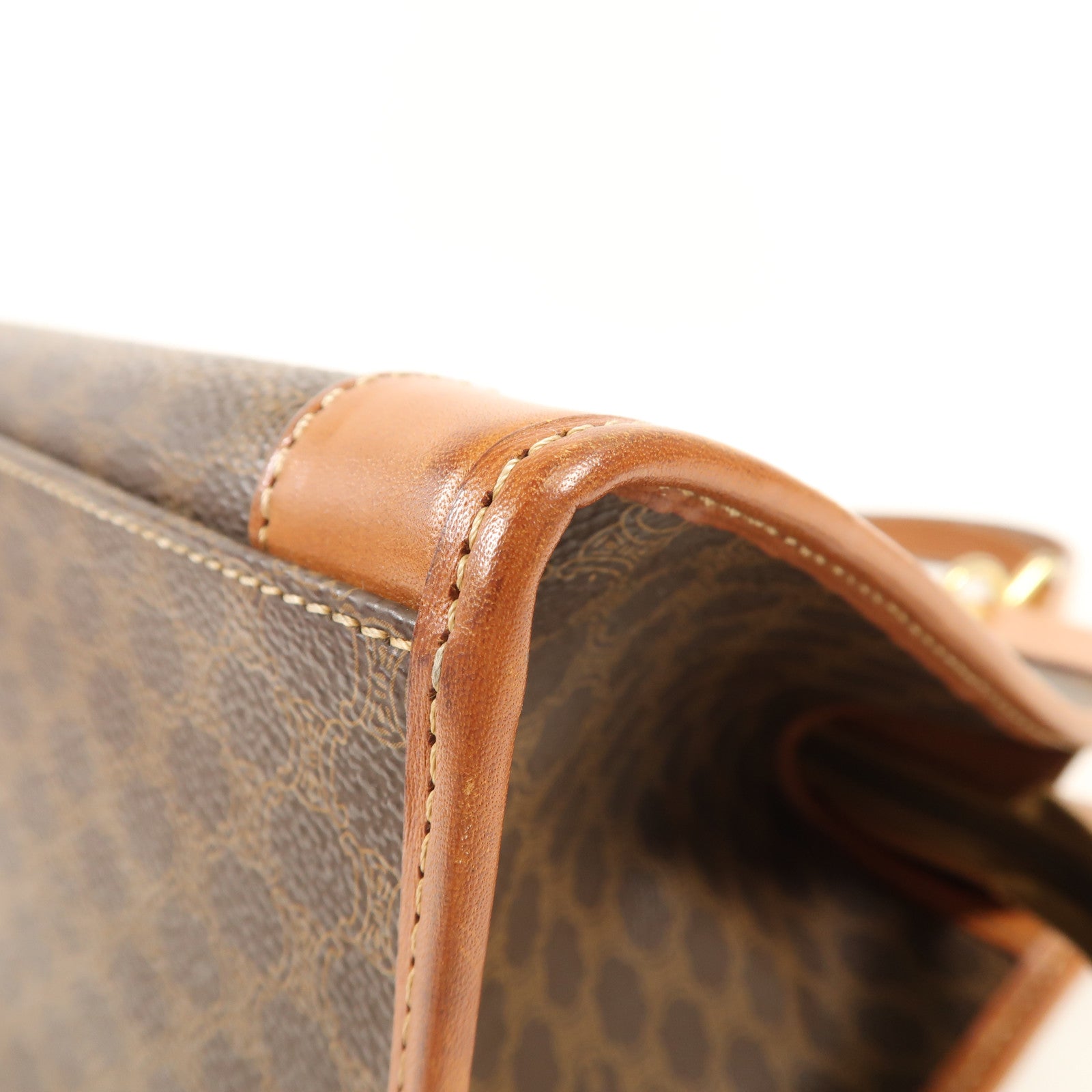 CELINE 塗屠帆布Vintage 2 Way Shoulder金扣手挽肩背兩用袋