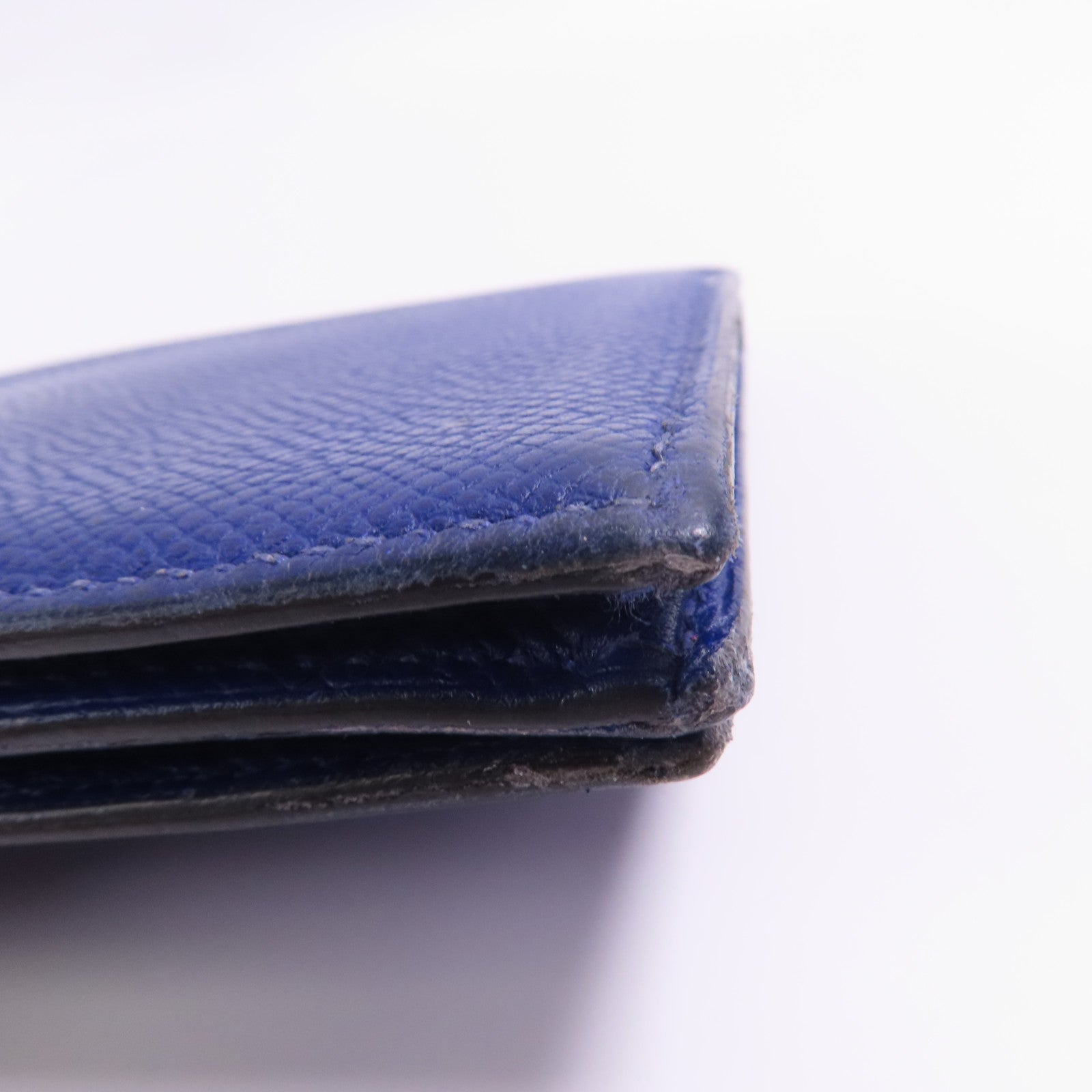 HERMES Epsom皮革Bearn Long Wallet銀扣長錢包Bleu Electrique