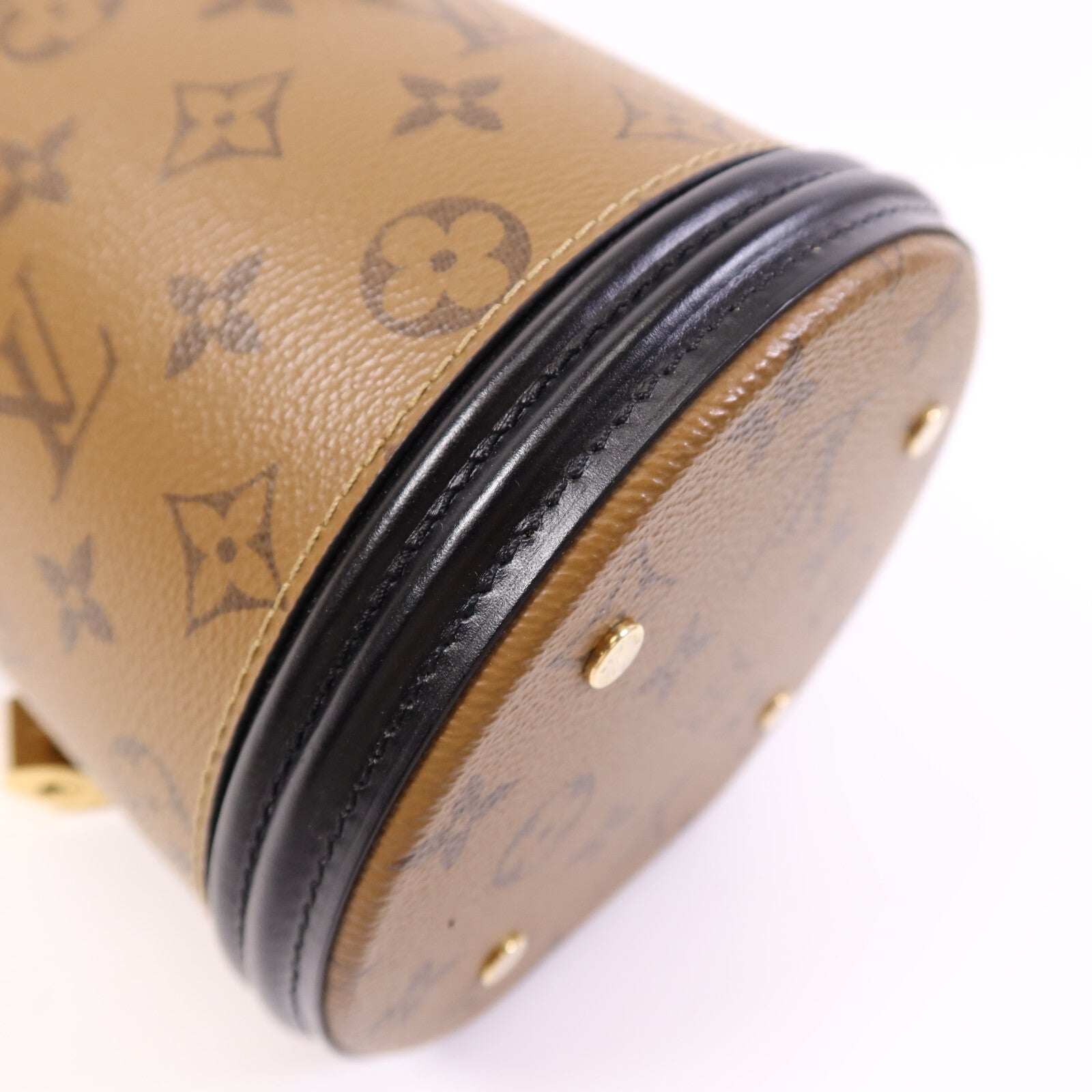 LOUIS VUITTON Monogram Reverse Cannes金扣手挽肩背兩用袋