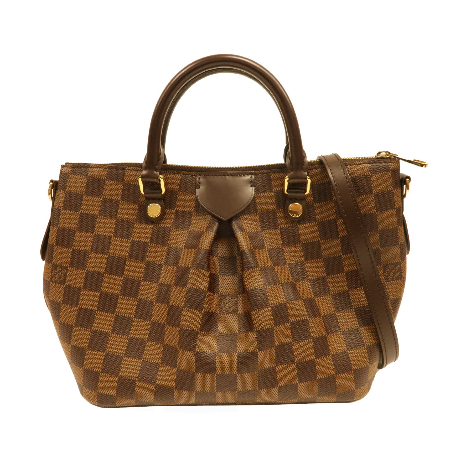 LOUIS VUITTON Damier Siena MM金扣手挽肩背兩用袋啡色