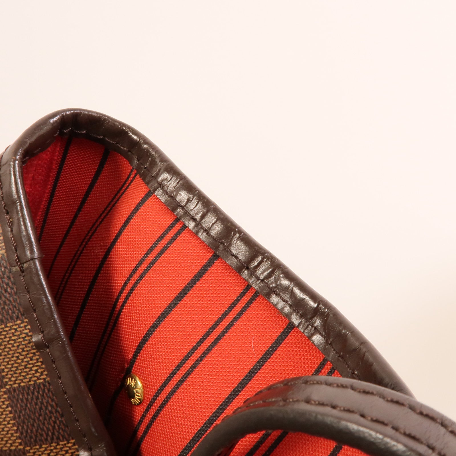 LOUIS VUITTON Damier Neverfull MM金扣手挽袋/肩背袋