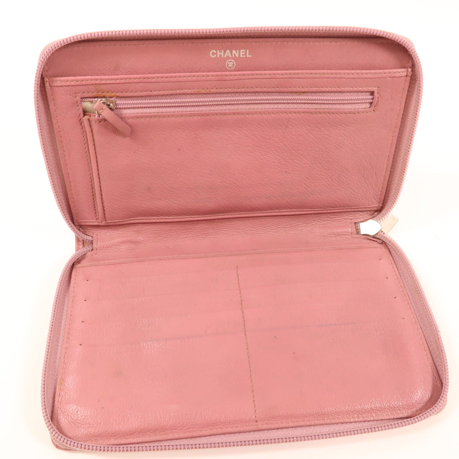 CHANEL 牛皮皮革Zipper Long Wallet長錢包