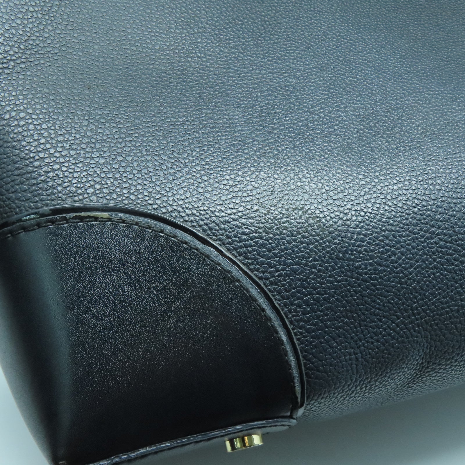 Michael Kors 【激減優惠】牛皮皮革Tote Bag金扣肩背袋黑色