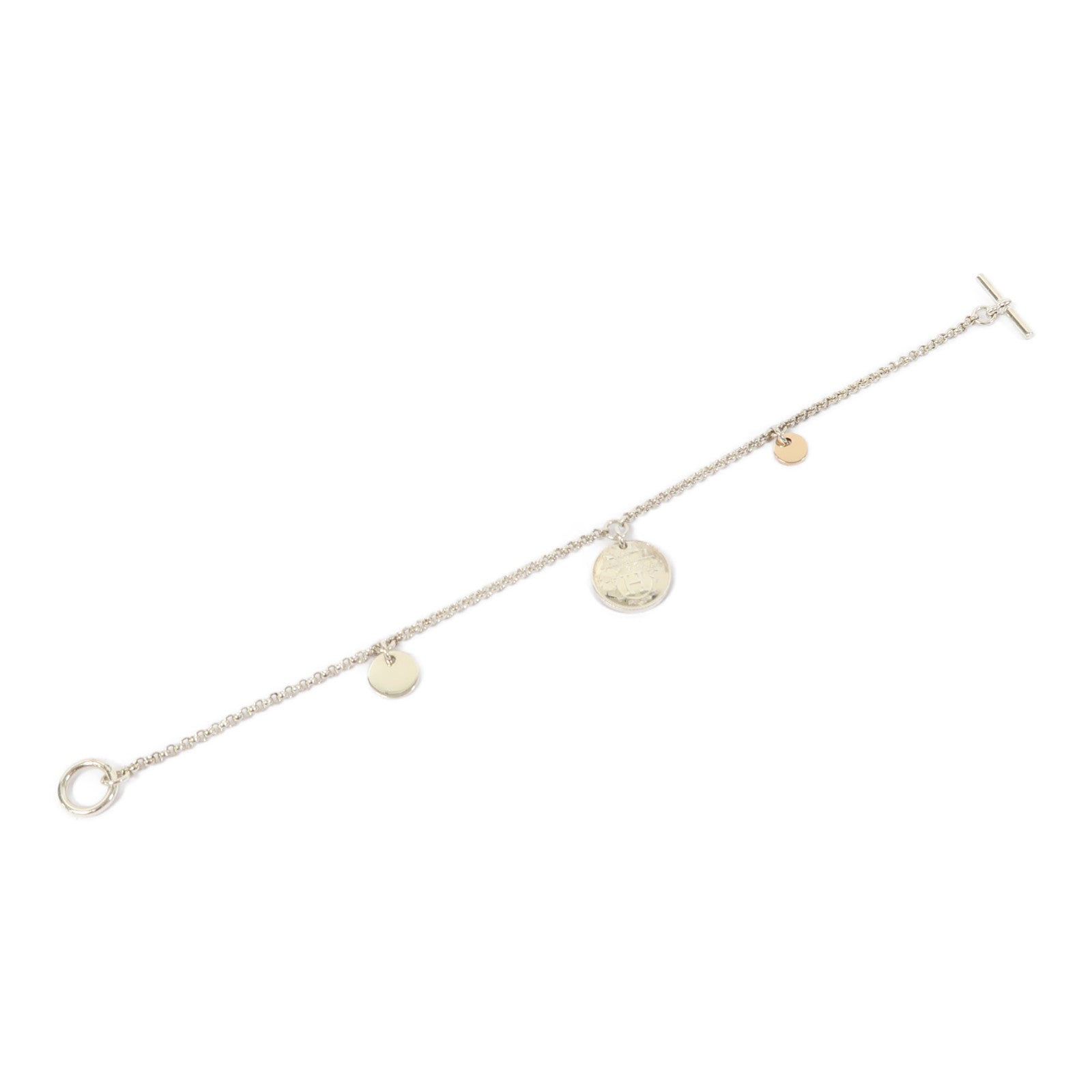 HERMES 925純銀/18K玫瑰金Bracelet手鏈