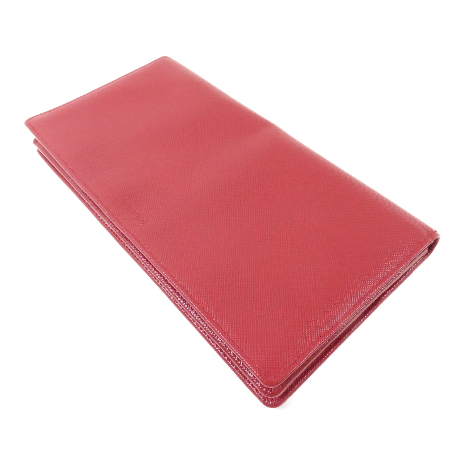 PRADA 【激減優惠】牛皮皮革Long Bifold Wallet銀扣長錢包