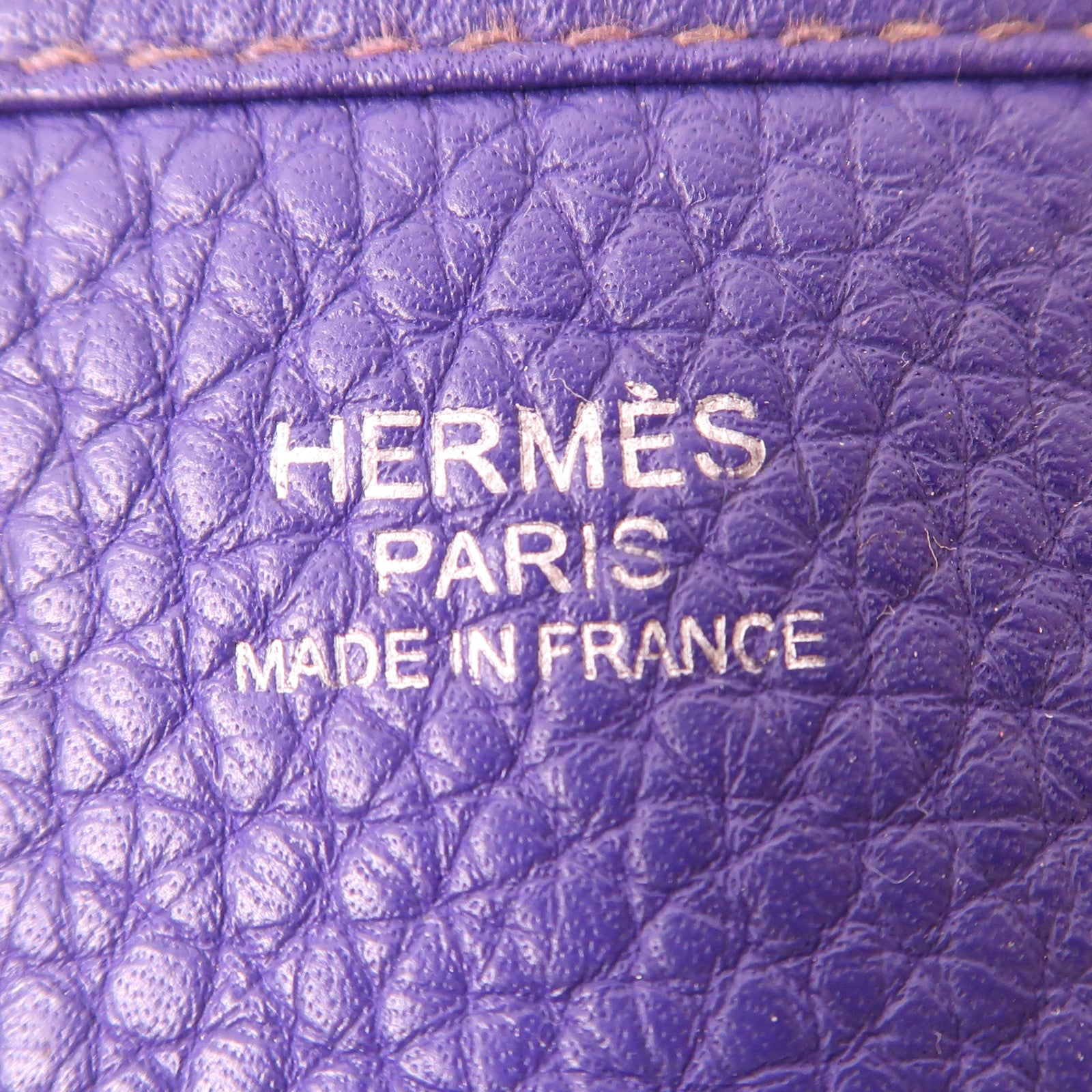 HERMES Clemence皮革Evelyne PM銀扣肩背袋Iris
